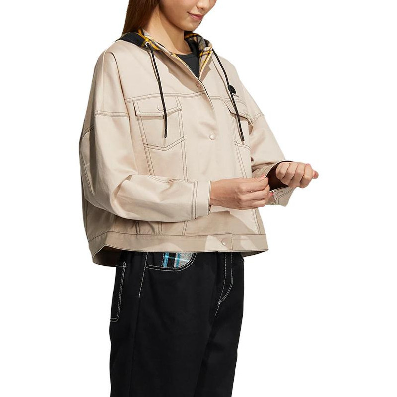 (WMNS) adidas Neo CESP 재킷 '베이지' IA6892 3