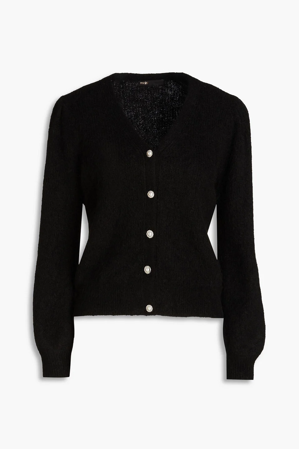 Brushed knitted cardigan - 1