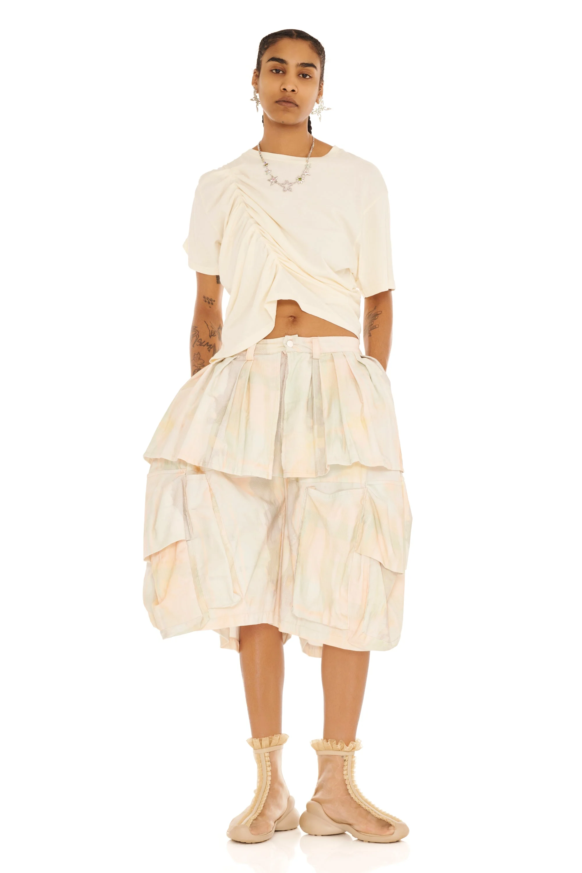 GAU SHA PLAID HAZEL CARGO SHORT - 1