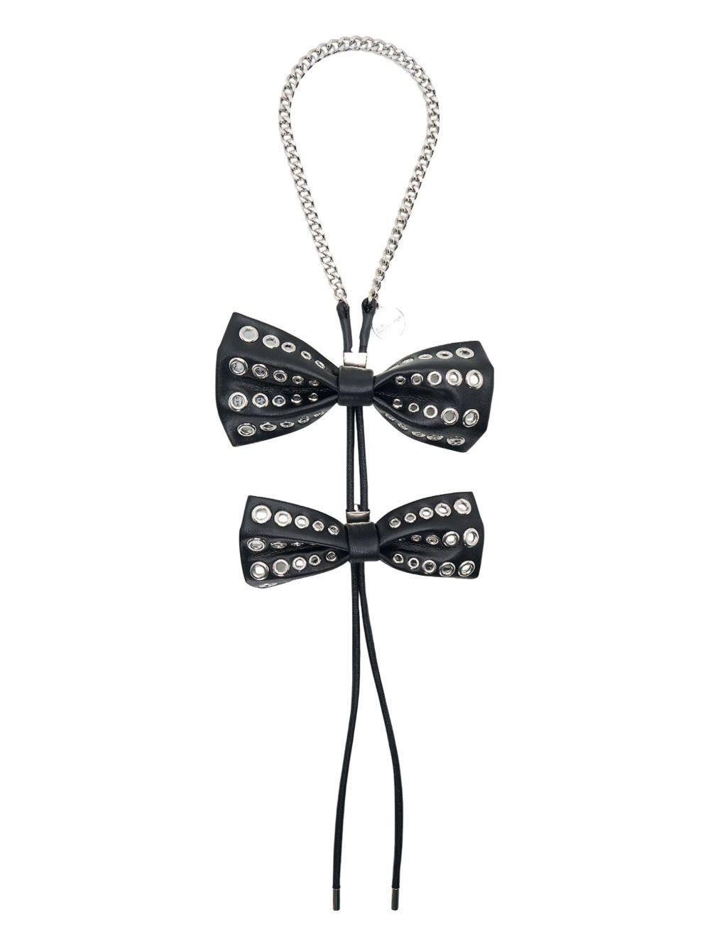 double-bow stud necklace - 2