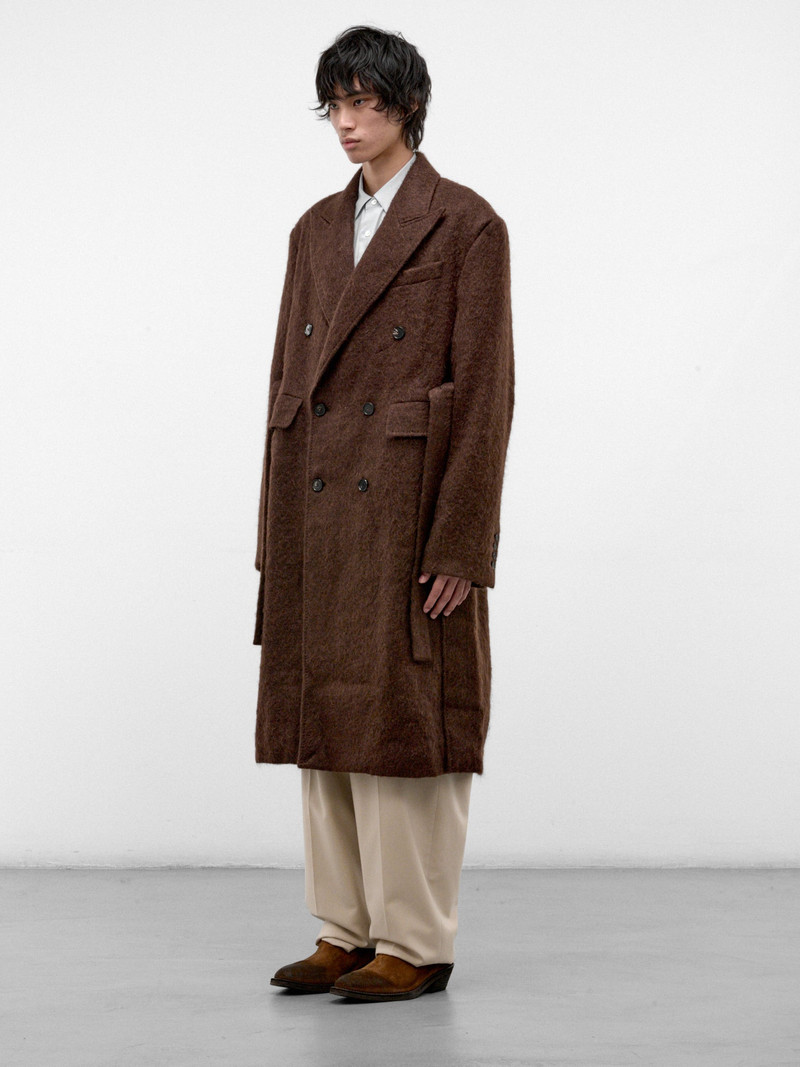 Brown Mohair Double-Breasted Coat 2