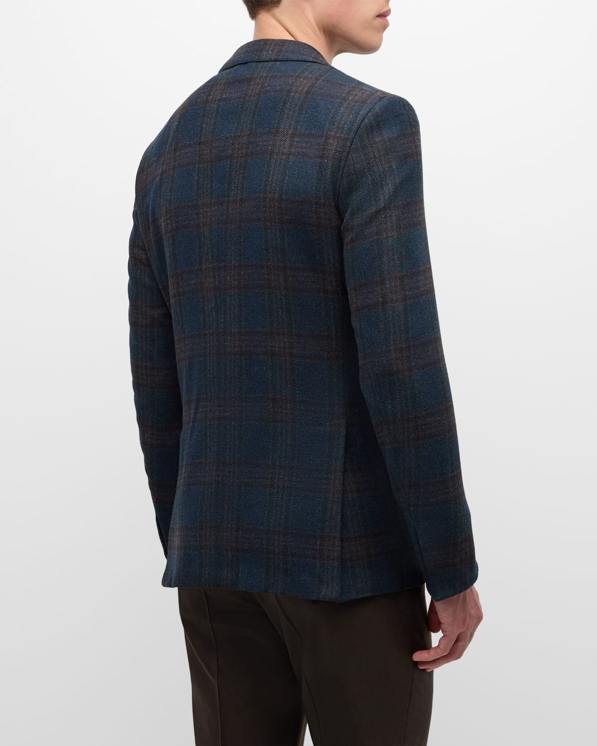 Men's Wool-Cashmere Plaid Sport Coat - 5