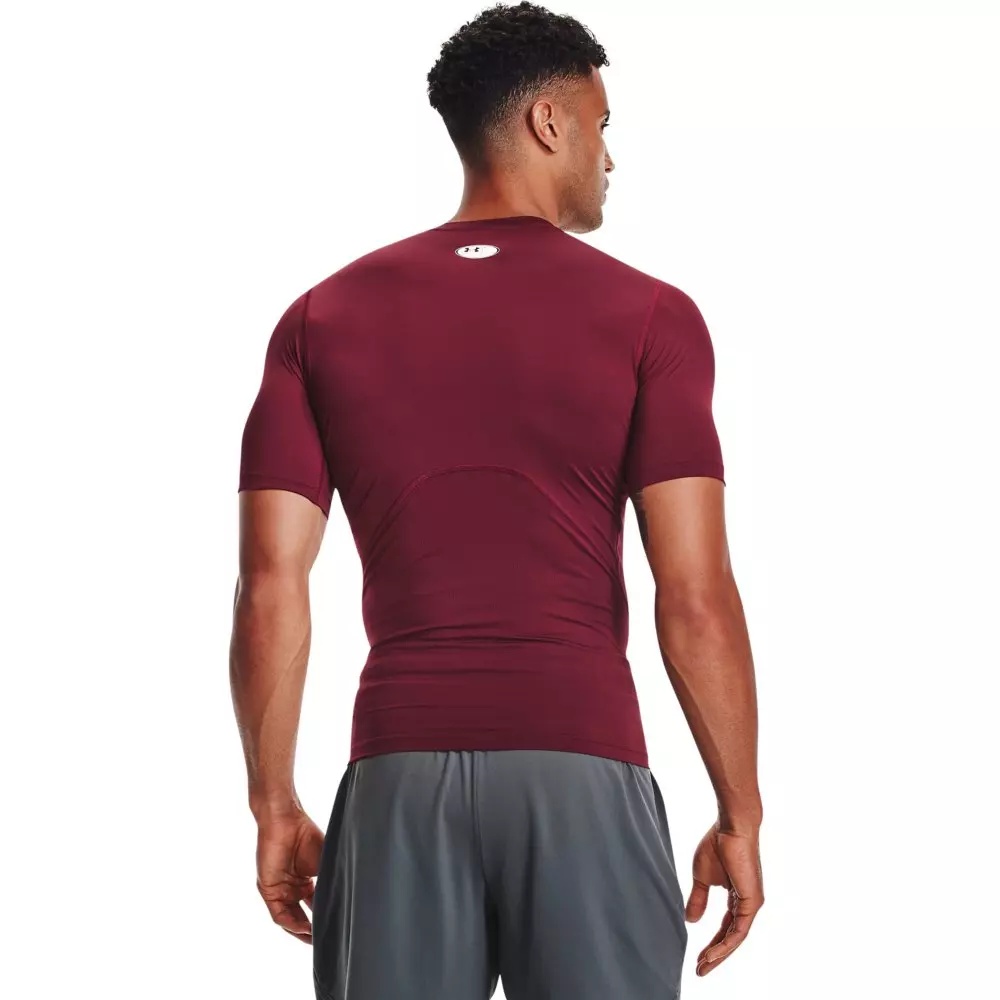 Men's Red/White HeatGearÂ® Short Sleeve Tee - 2
