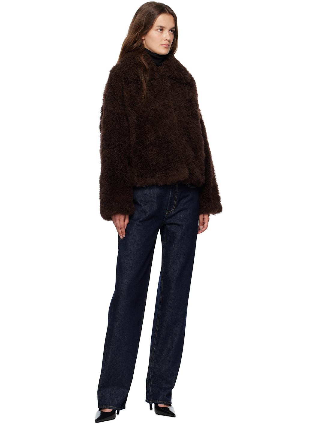 Brown Long Hair Jacket - 4