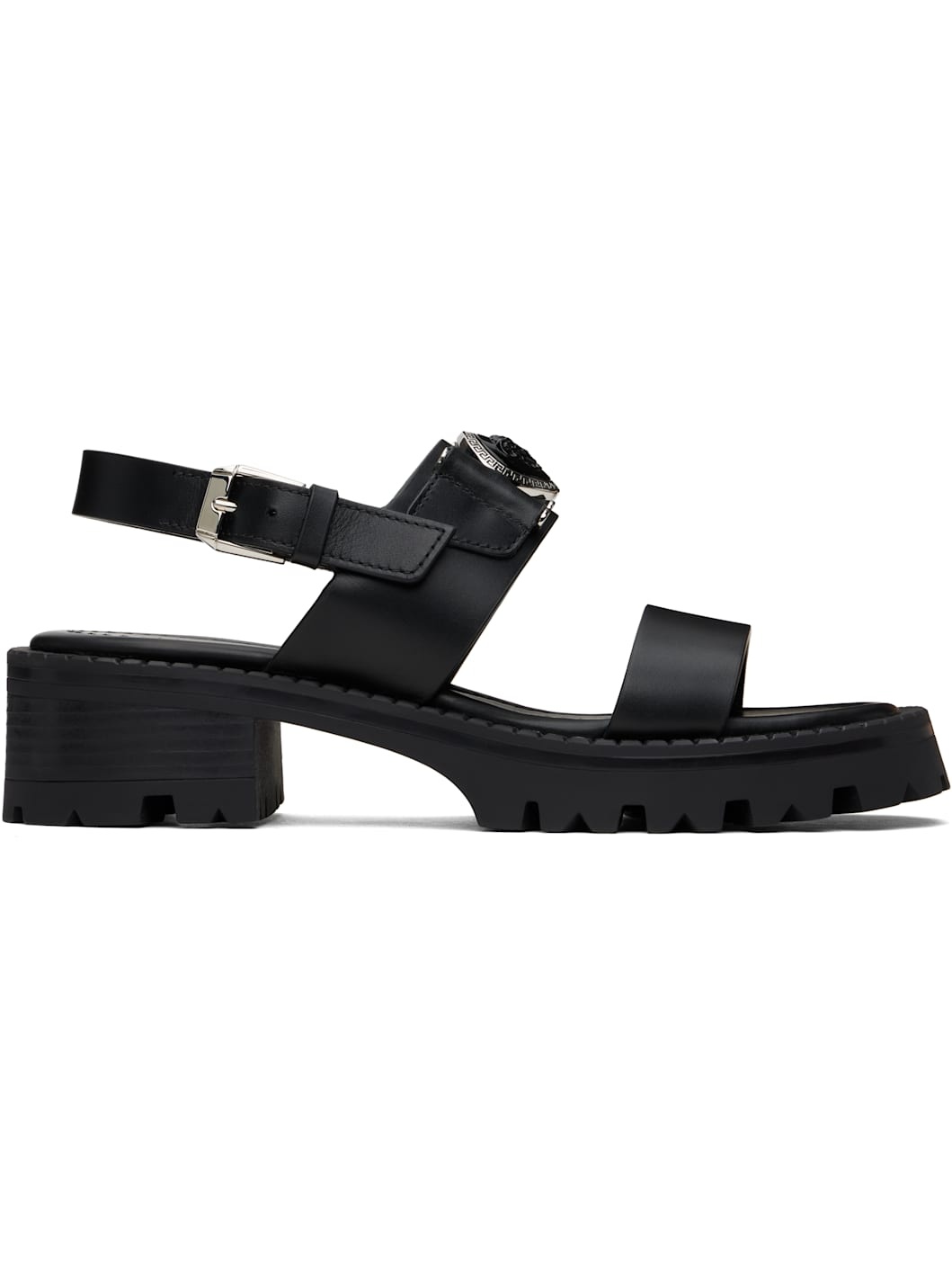 Black Medusa Buckle Sandals 80 mm Sandals - 1
