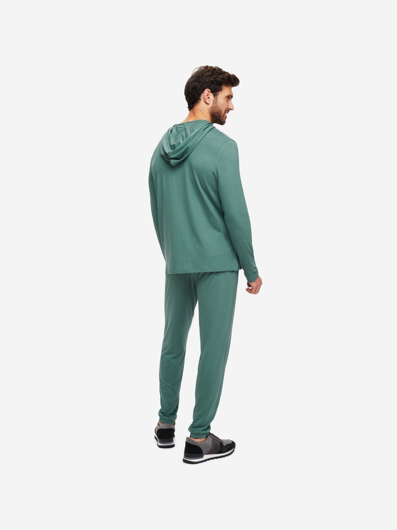 Men's Pullover Hoodie Basel 12 Micro Modal Stretch Green - 3