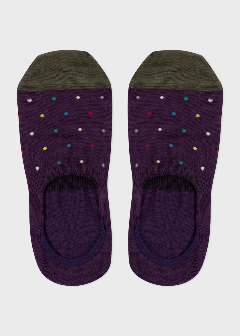 Paul Smith Purple Polka Dot Loafer Socks outlook