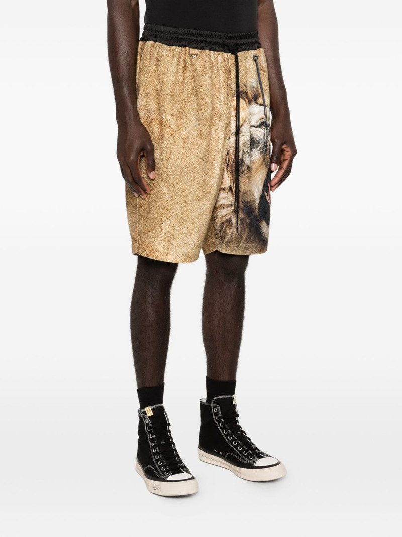 lion-print drawstring shorts 3