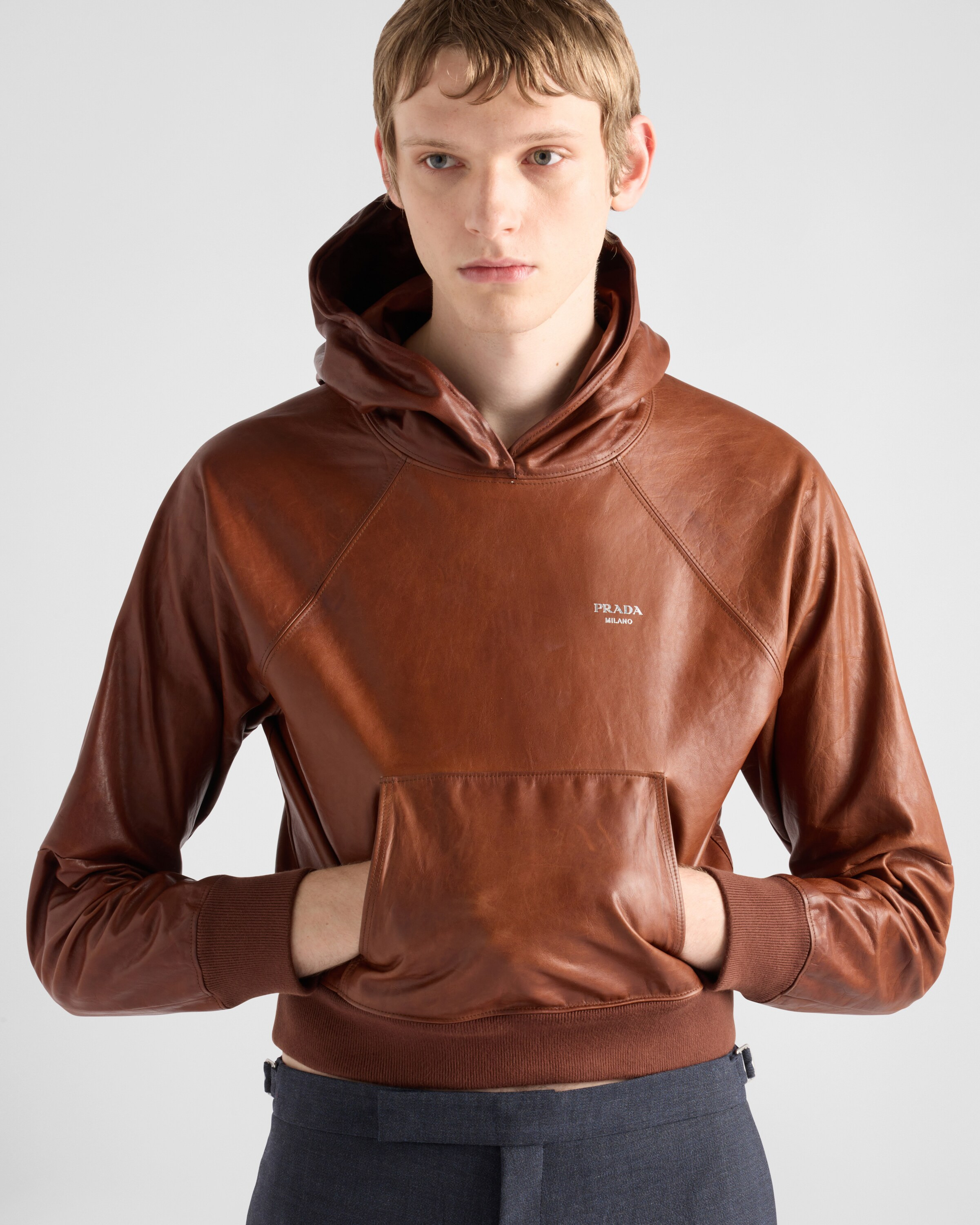 Leather hoodie - 4