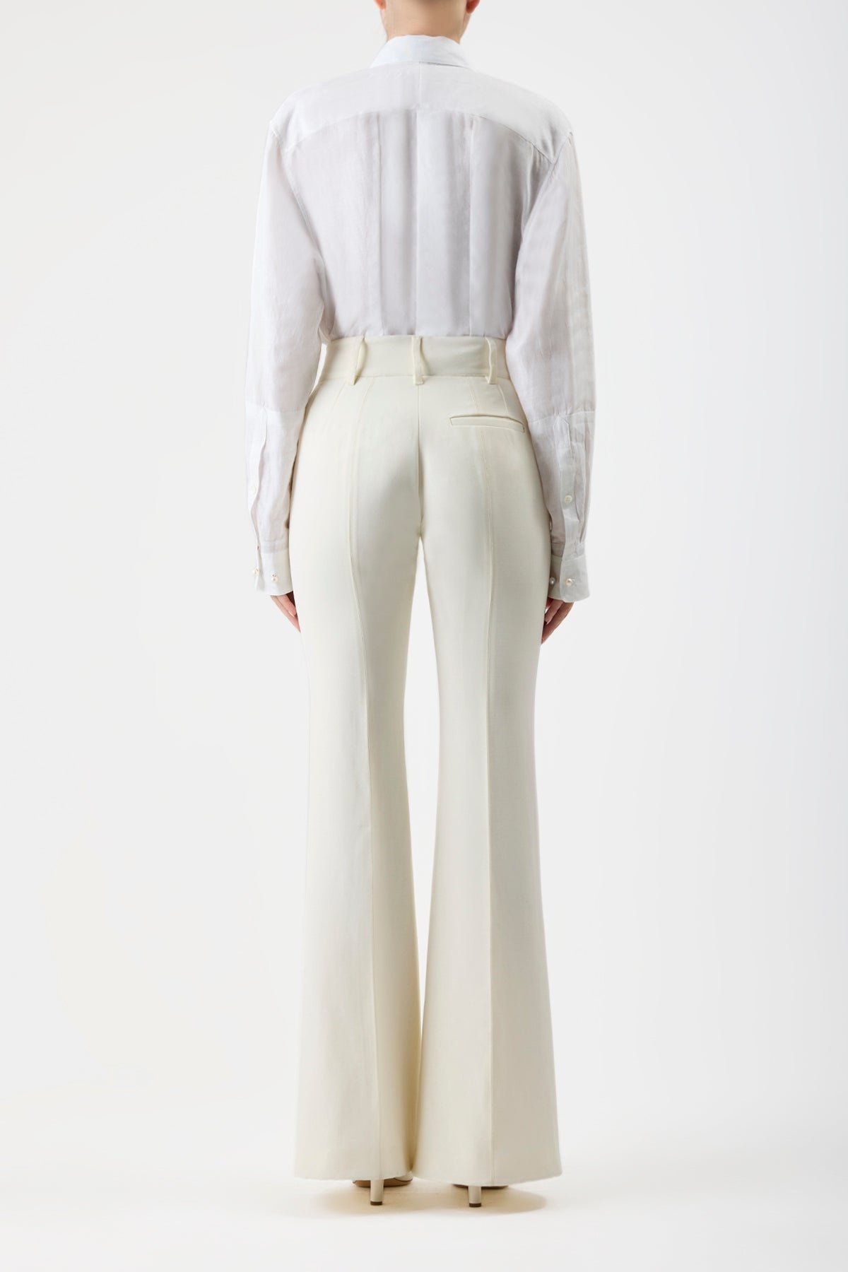 Rhein Pant in Ivory Wool - 4