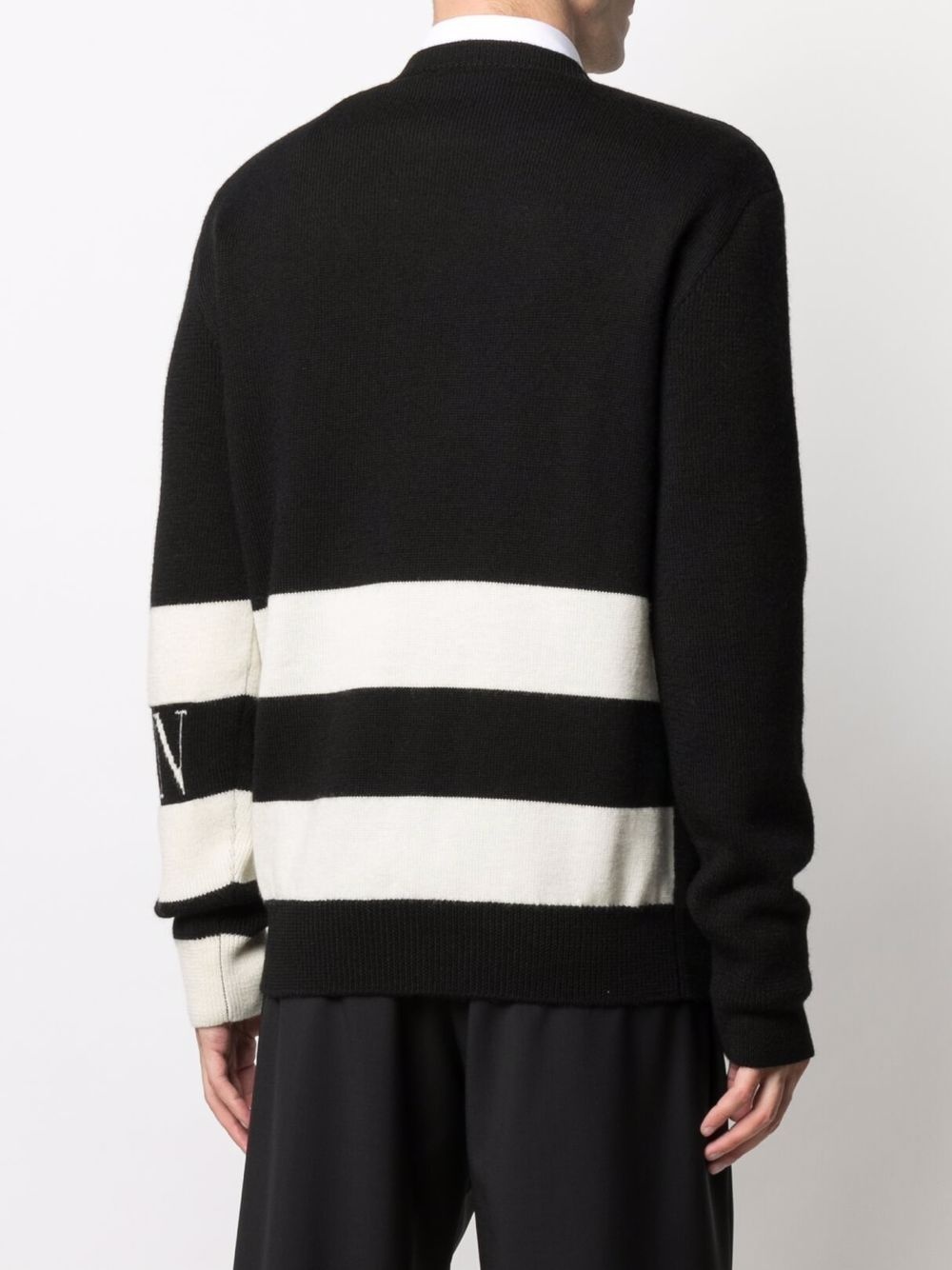 stripe-detail wool jumper - 4