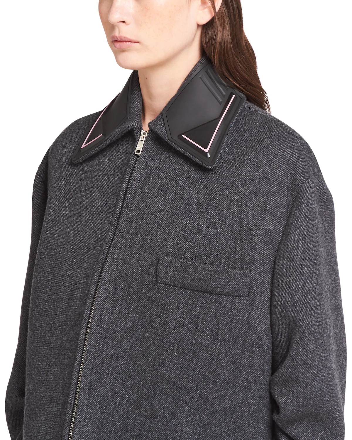 Textured wool caban jacket - 5