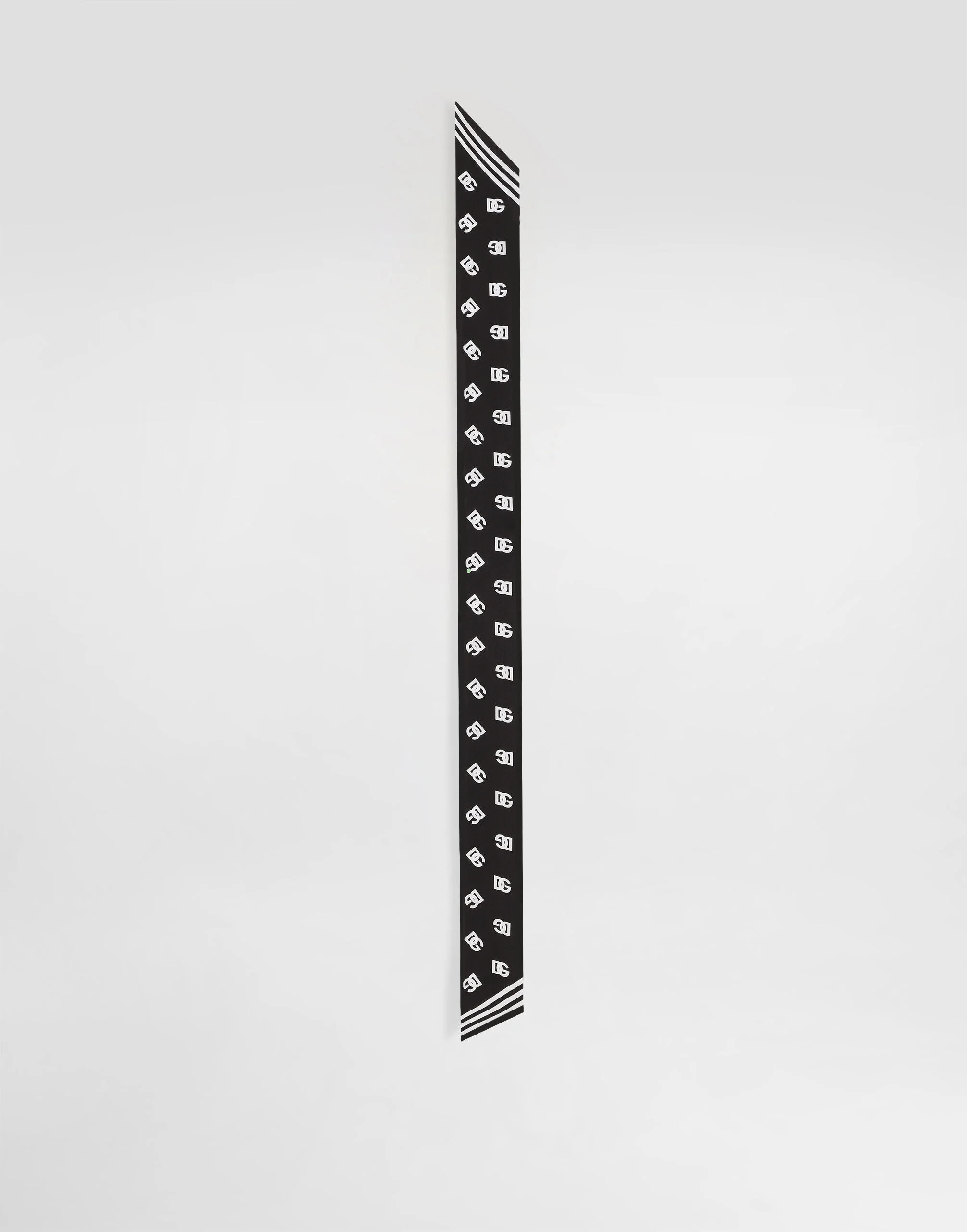 Twill headscarf with all-over DG logo print - 1