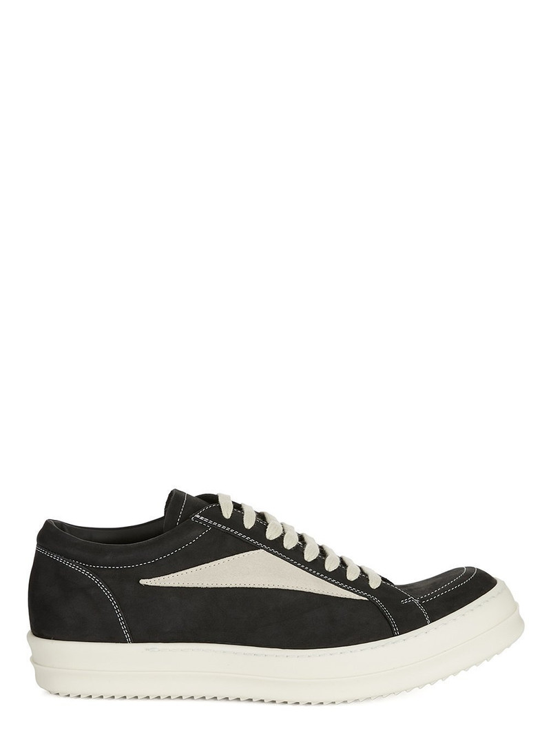 Vintage Suede-Trimmed Nubuck Sneakers - 1