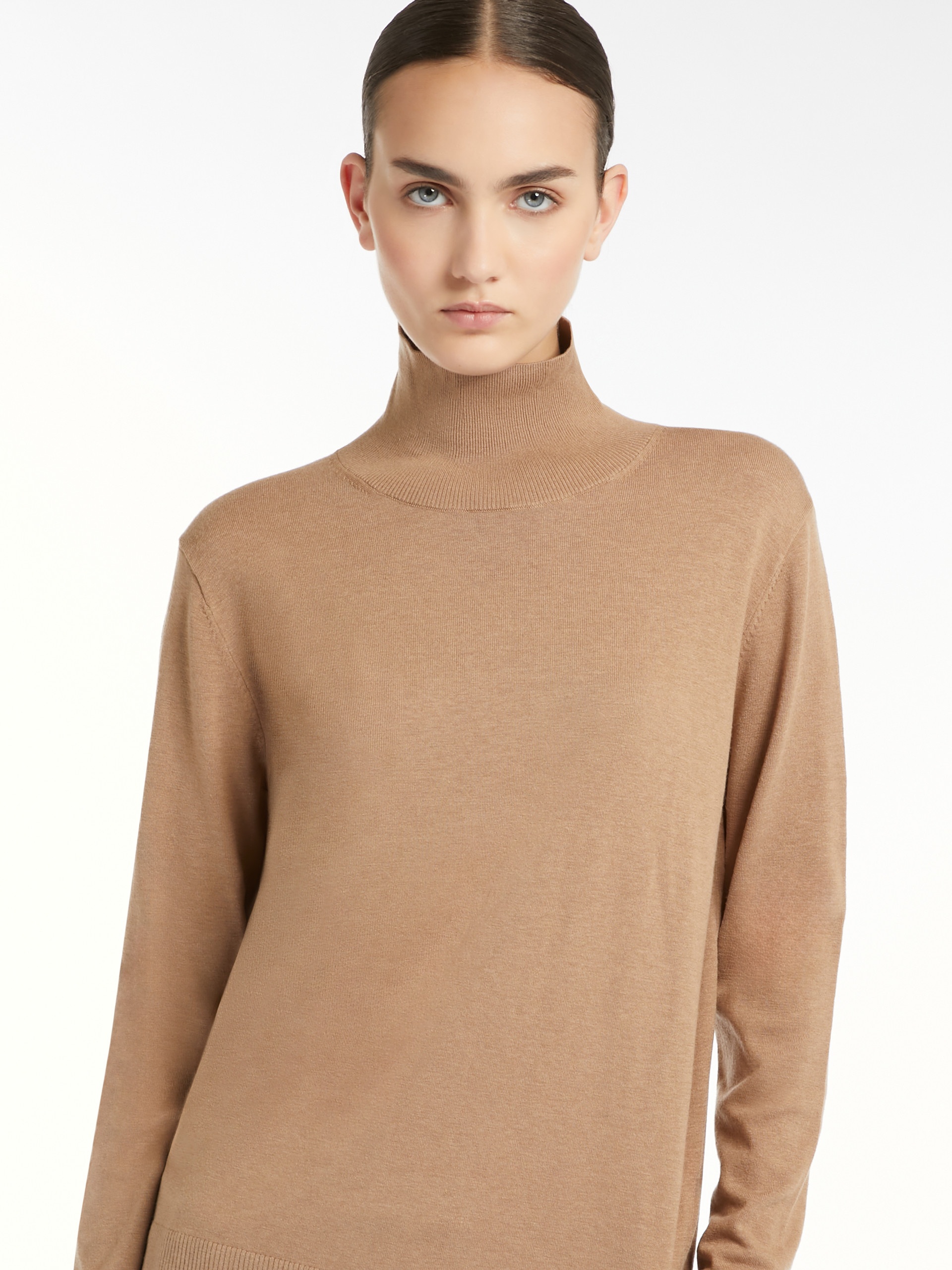 KIKU Silk and wool polo-neck sweater - 5