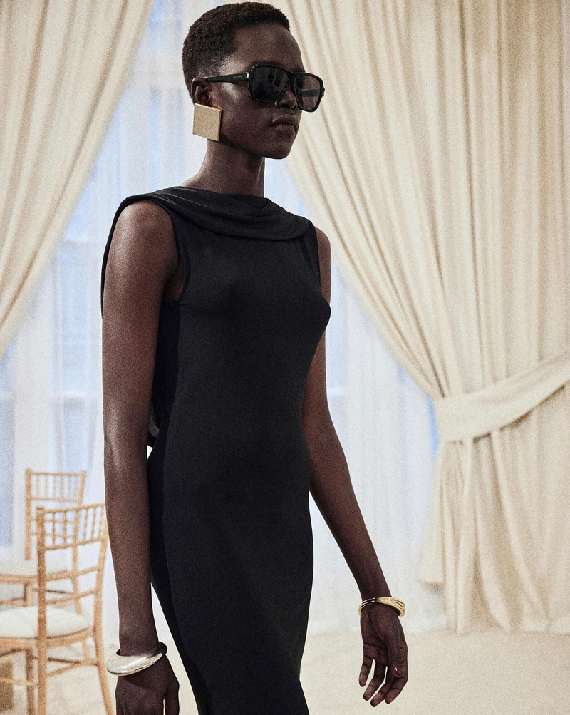 SAINT LAURENT bumpy cuff in metal outlook