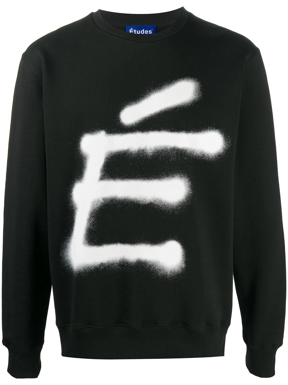 spray paint-print sweatshirt  - 1