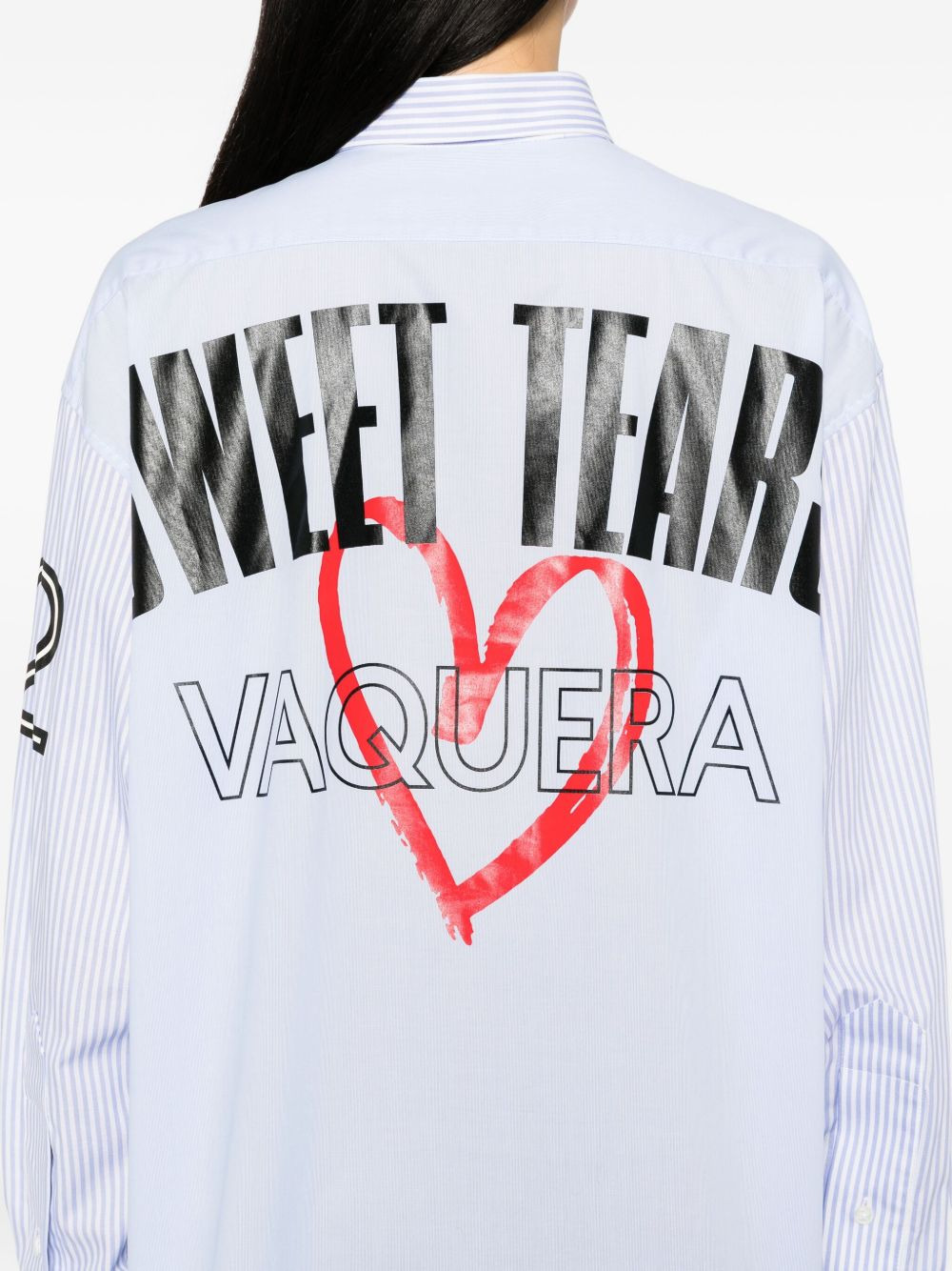 printed striped shirt - 5