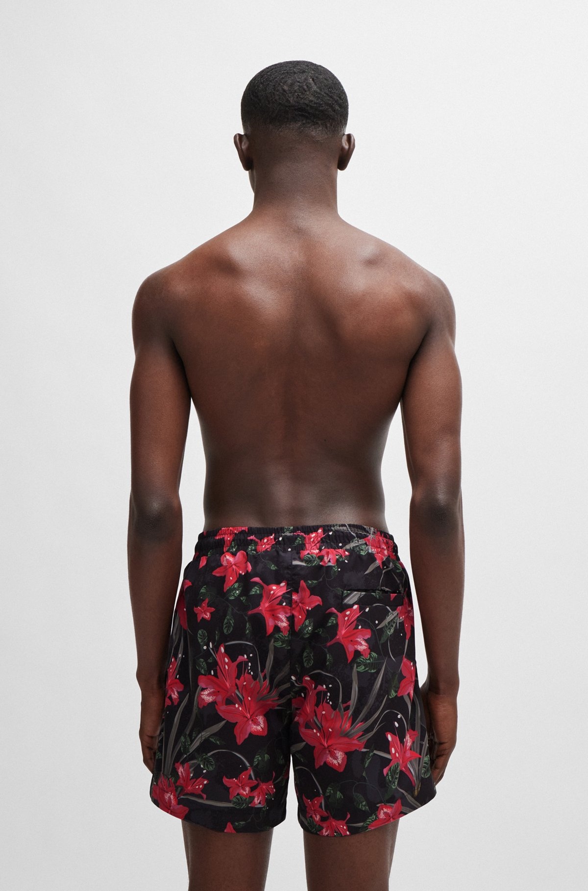 FULLY LINED SWIM SHORTS WITH SEASONAL PRINT - 4