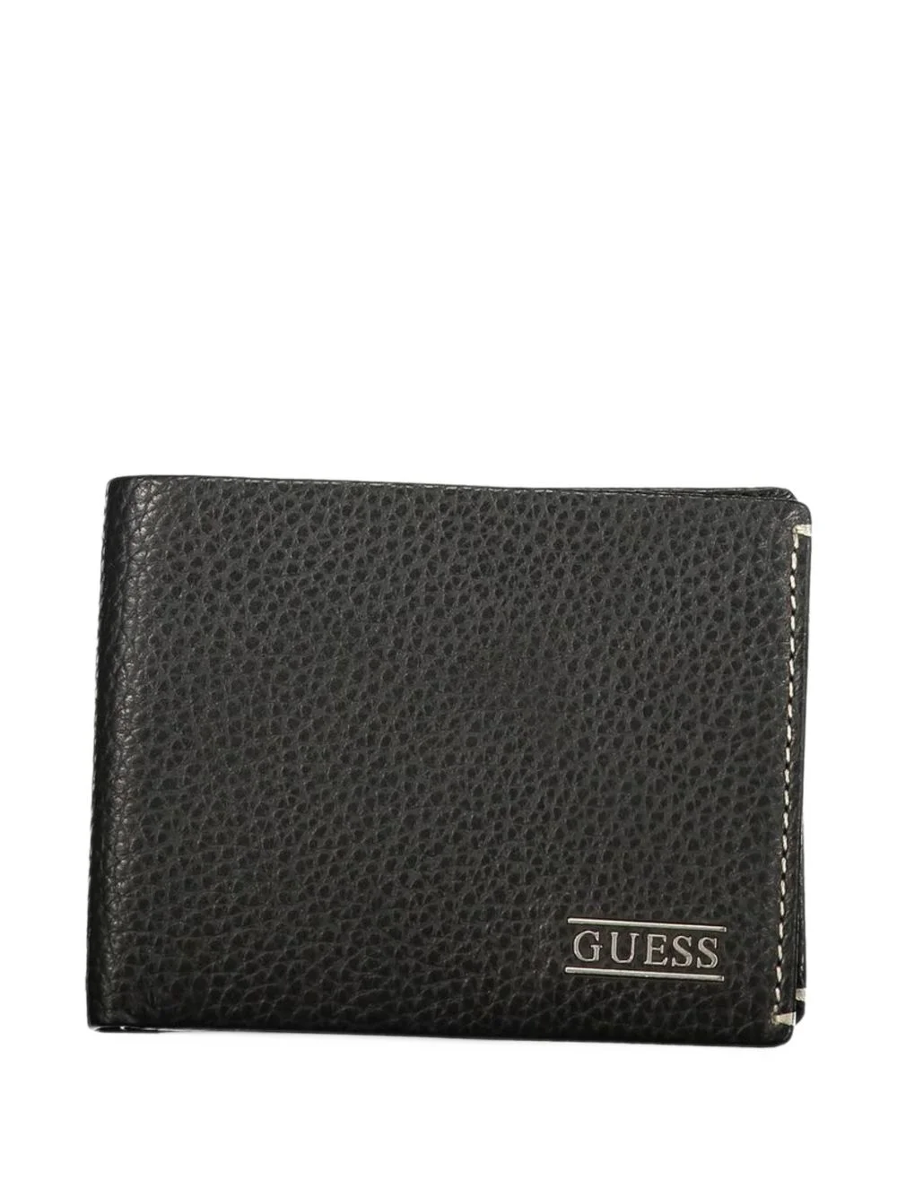 Boston logo-plaque pebbled wallet - 1