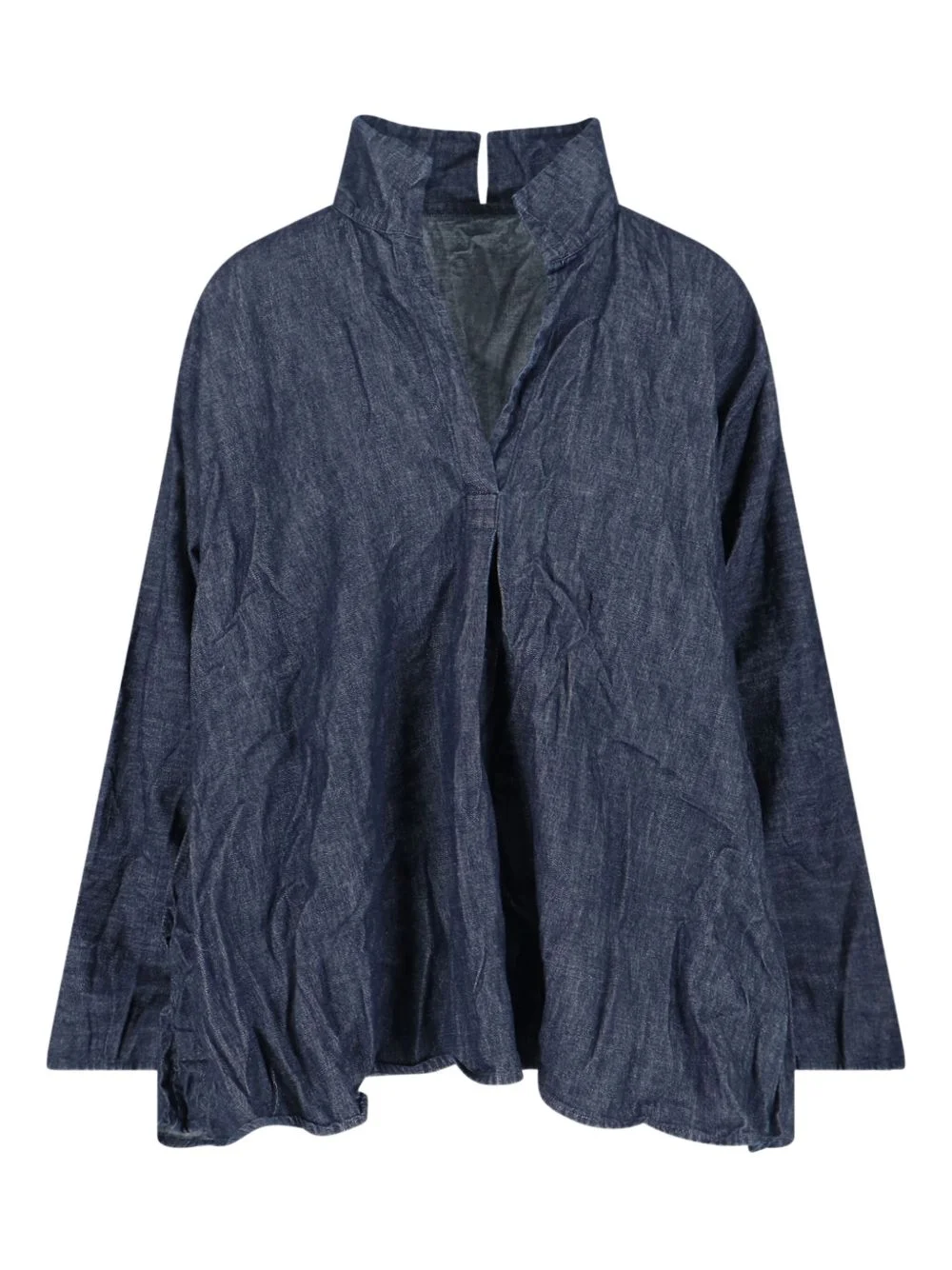 V-neck collared blouse - 1