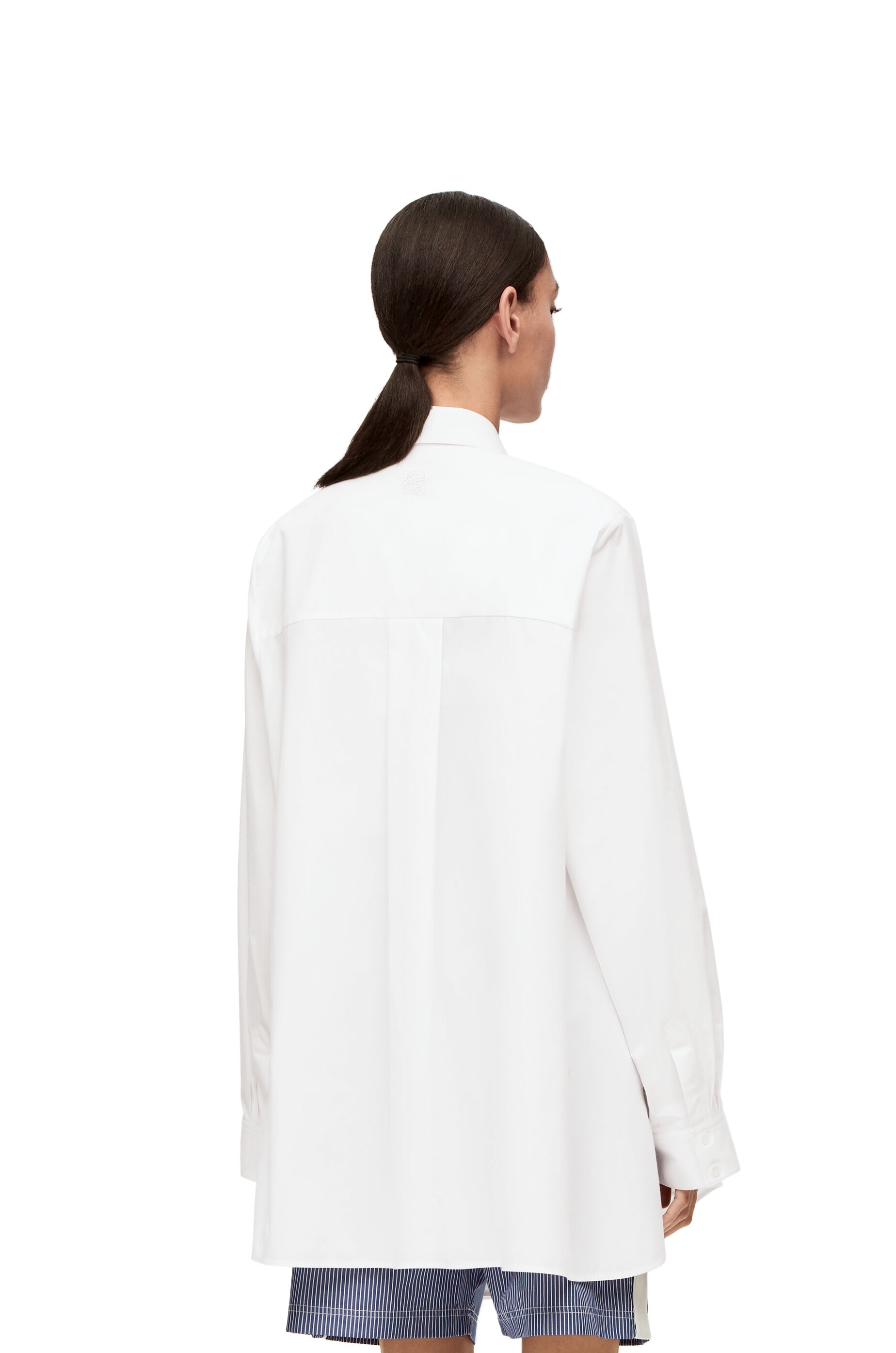 Trapeze shirt dress in cotton poplin - 4