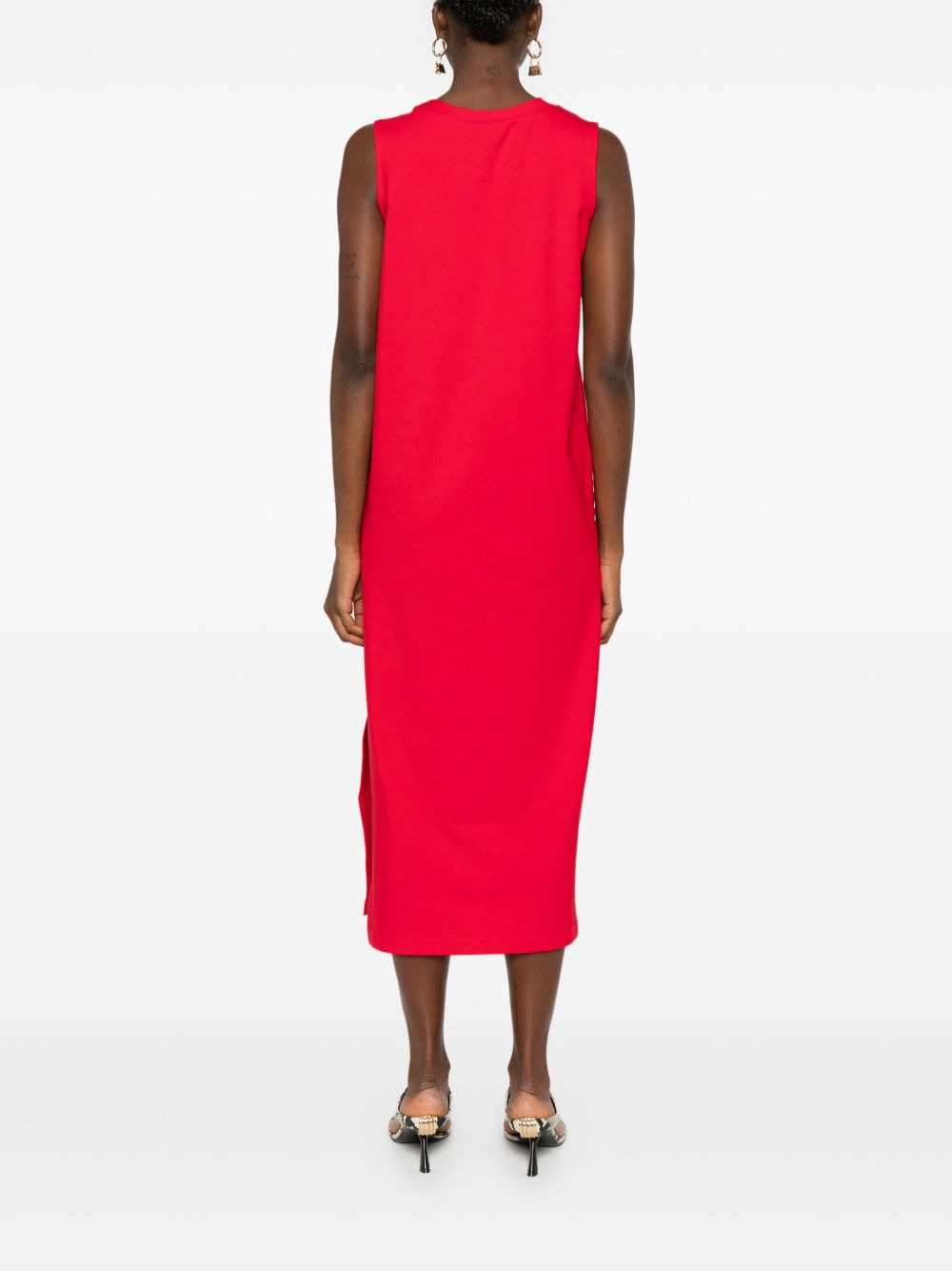 side-slit sleeveless dress - 4