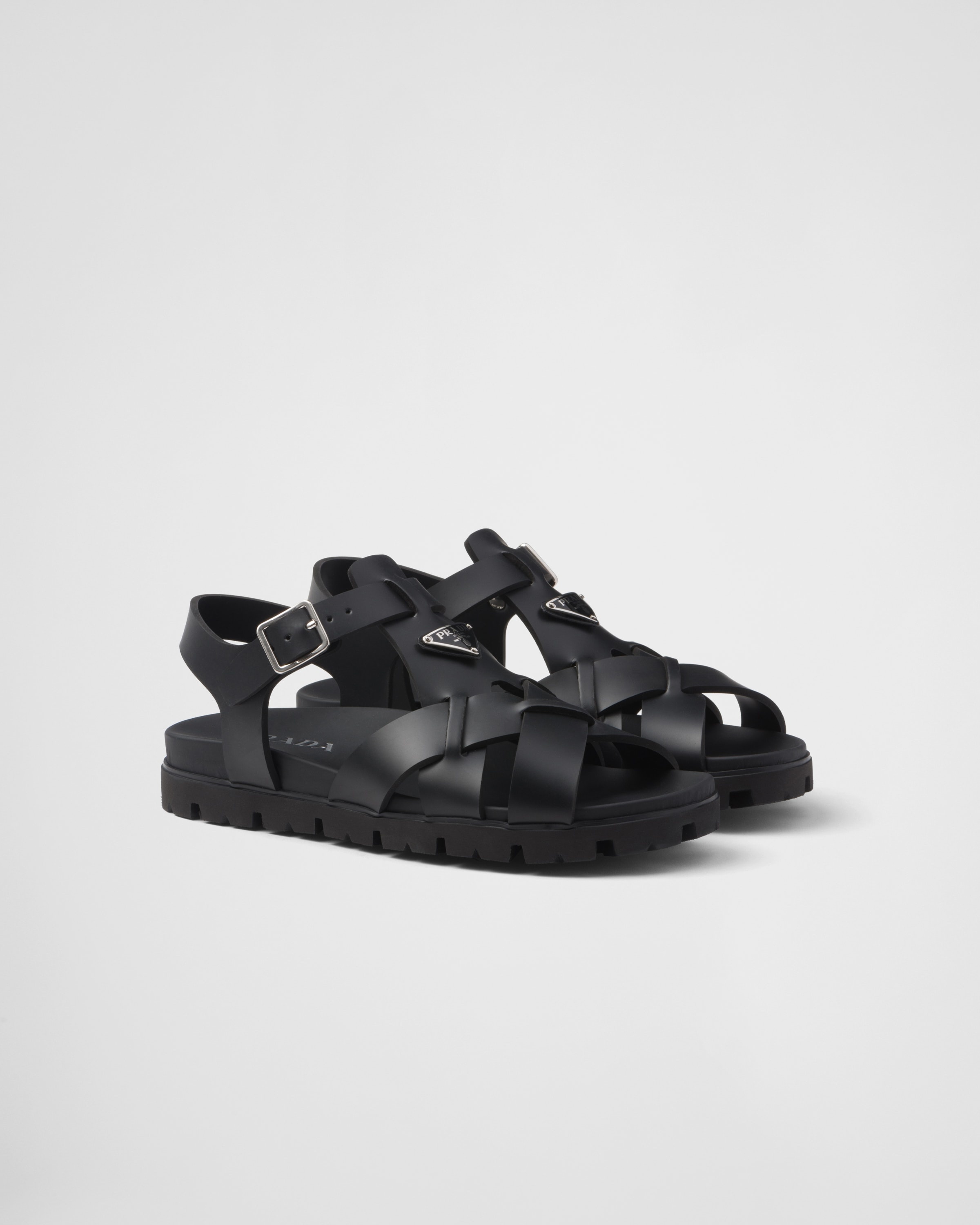 Crisscross rubber sandals - 1