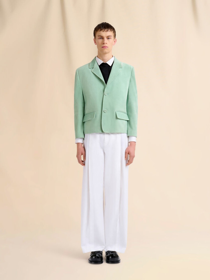 Marni GREEN SUEDE BOXY JACKET outlook