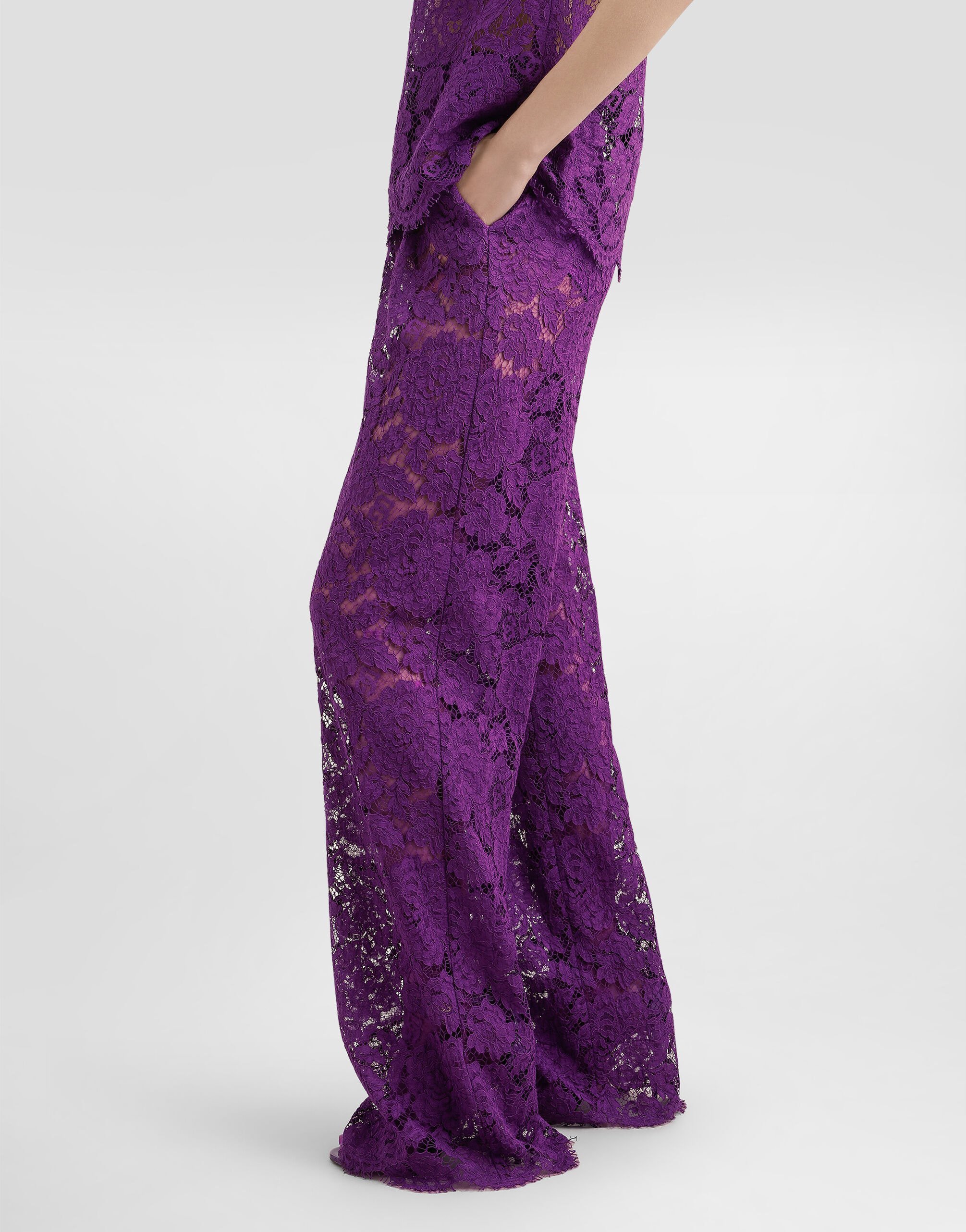 Cordonetto lace trousers - 4