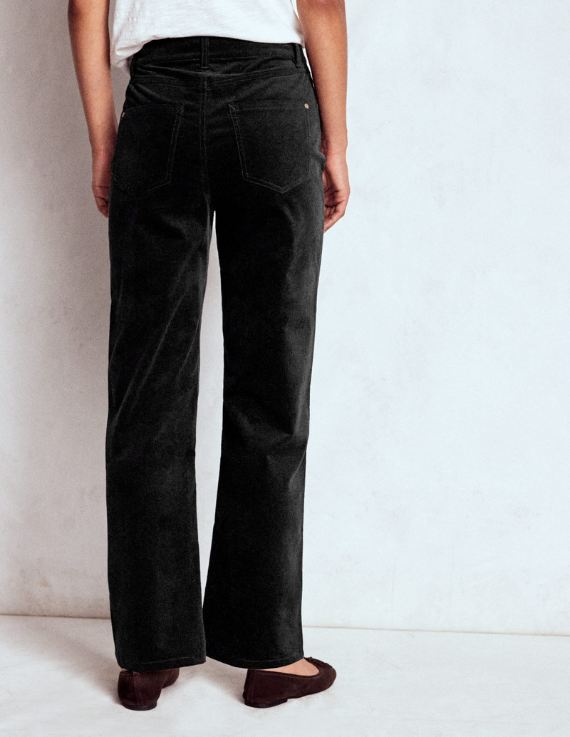 Velveteen Straight Jeans-Black 4