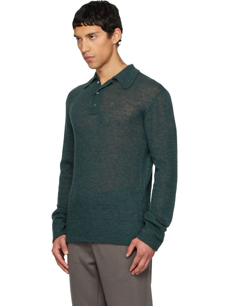 RIER Green Alpaca & Silk Polo outlook