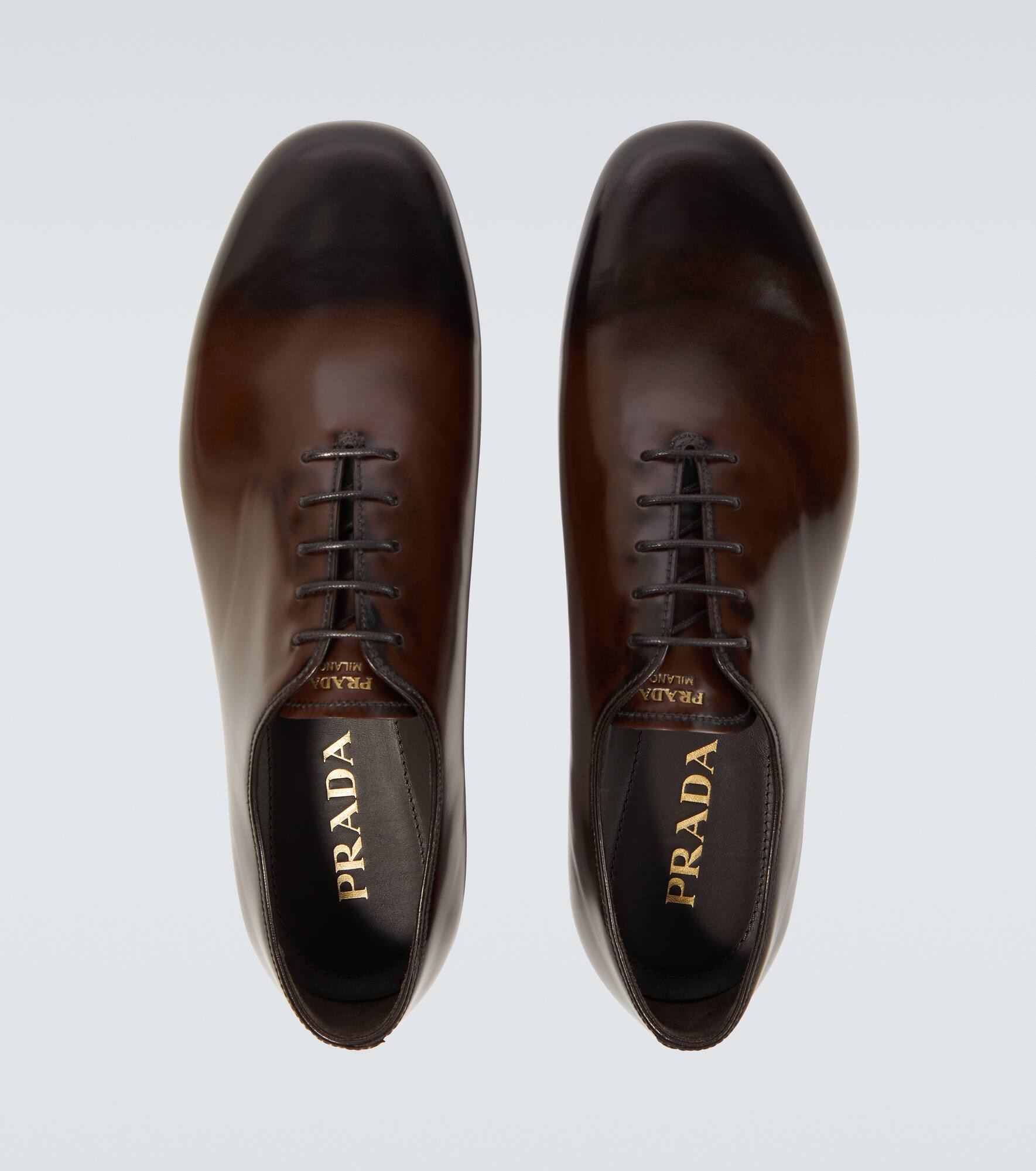Brushed leather Oxford shoes - 4