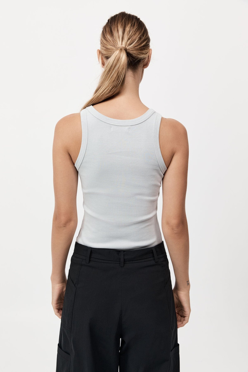Organic Cotton Bateau Tank - Silver 4