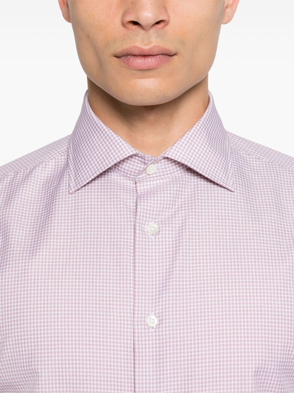 check-pattern shirt - 5