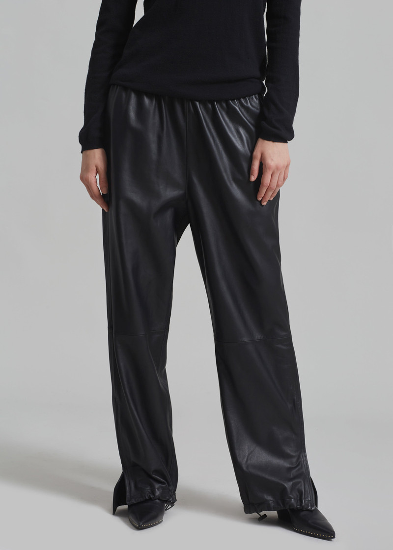 Kevin Leather Trousers - Black 1