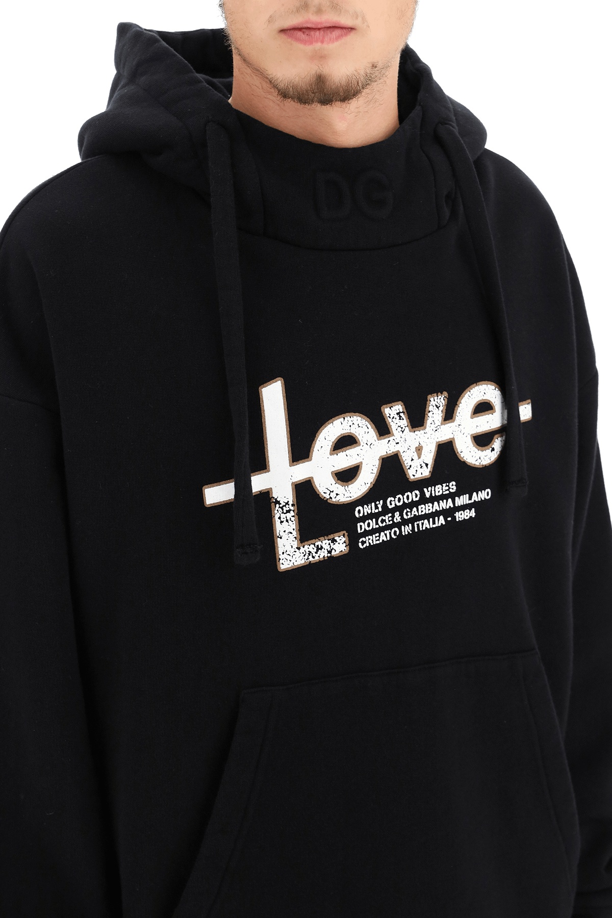 Dolce & Gabbana 'Only Good Vibes' Print Hoodie - 5