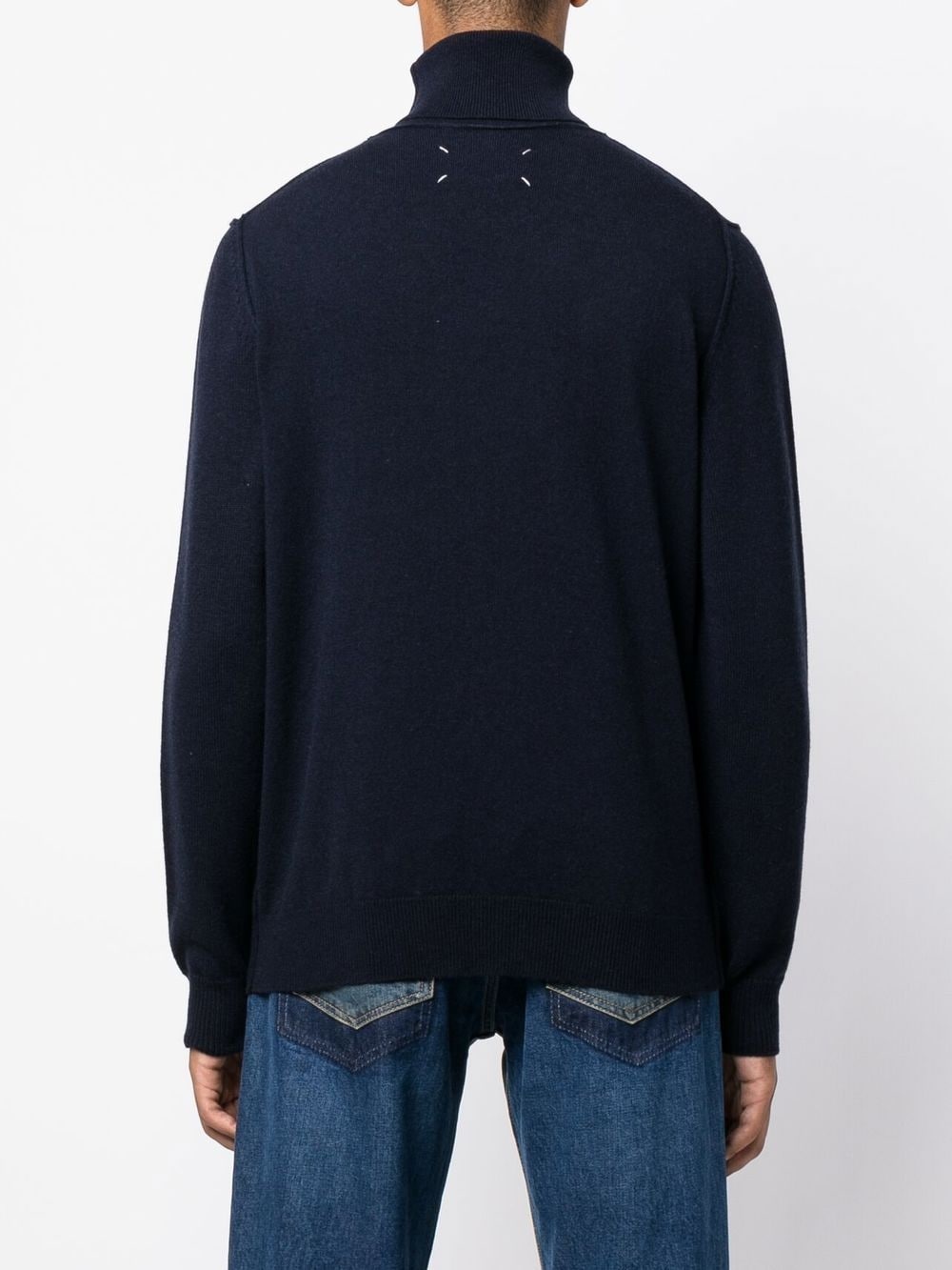 roll neck cashmere sweater - 4