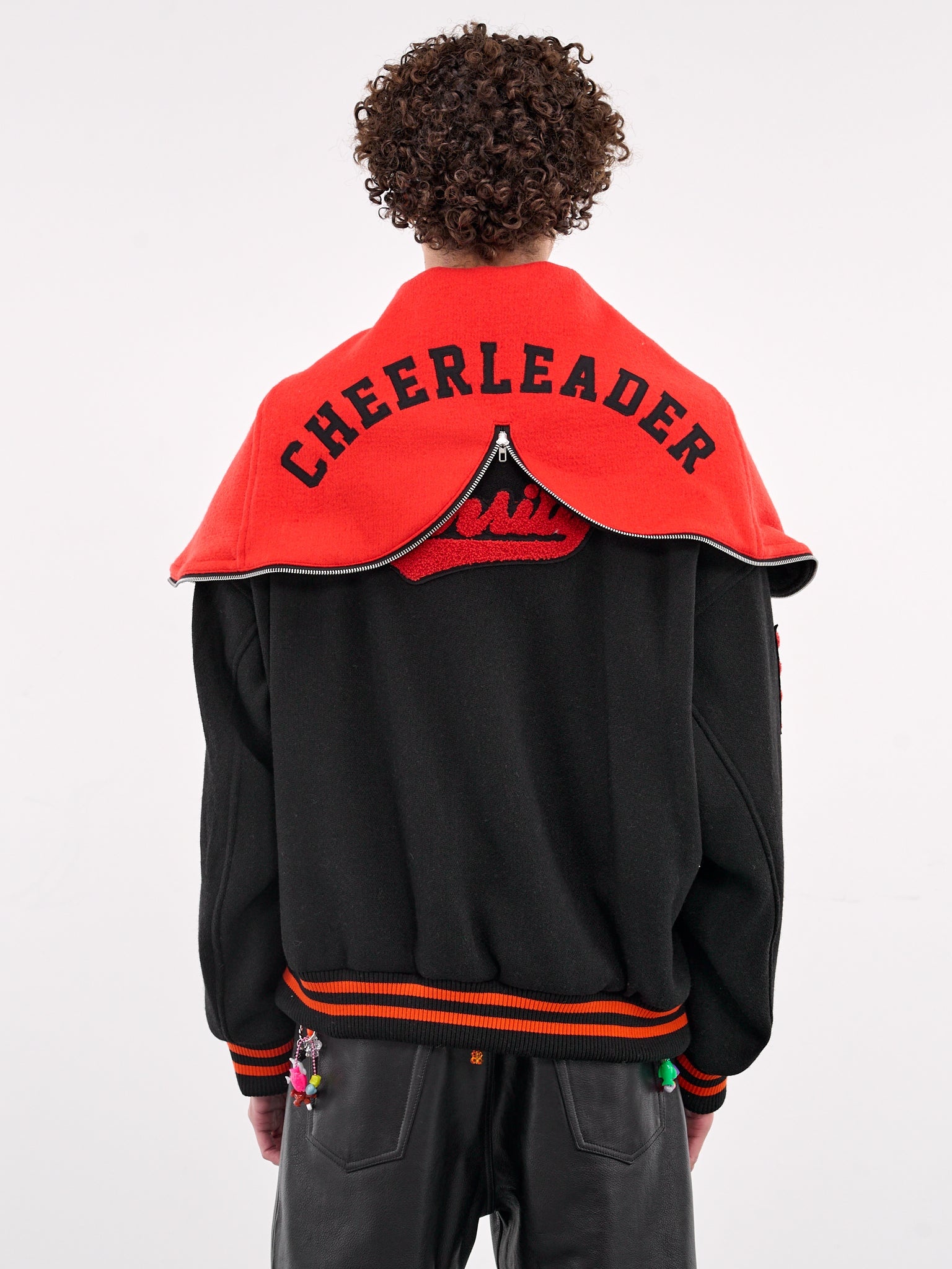 Petal Mouth Hooded Varsity Jacket - 3