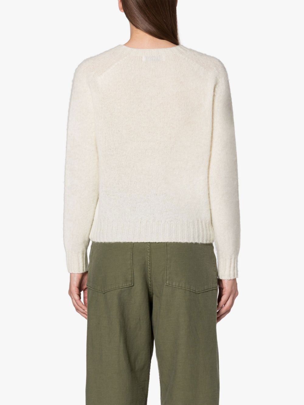 KENNEDI WINTER WHITE WOOL CREWNECK SWEATER - 4