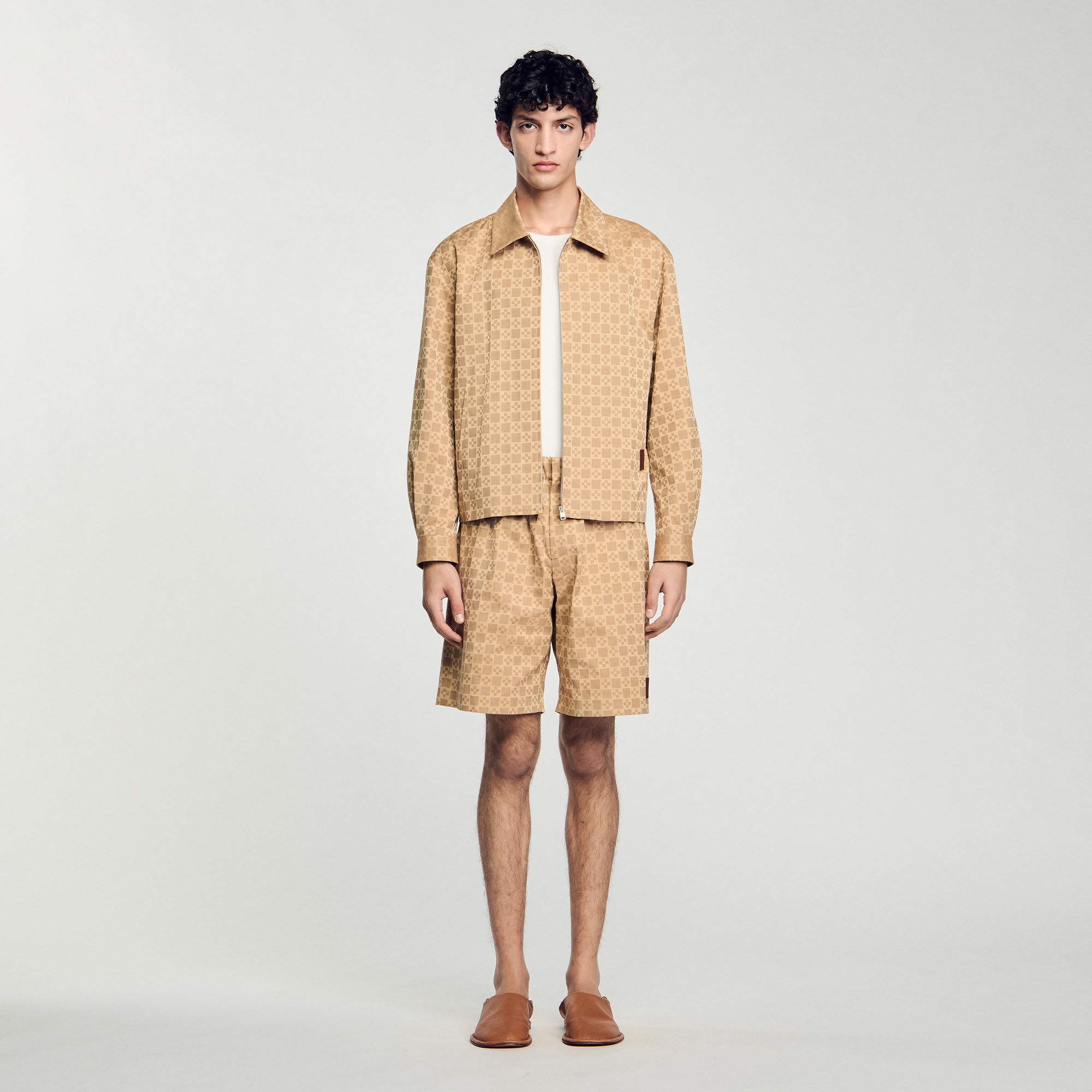 SQUARE CROSS ZIP-UP JACKET - 2