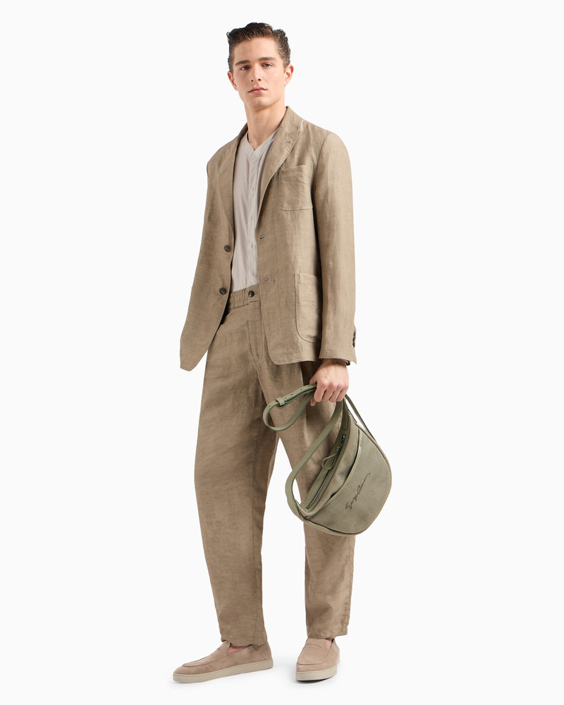 GIORGIO ARMANI ASV V-neck shirt in cotton and silk outlook