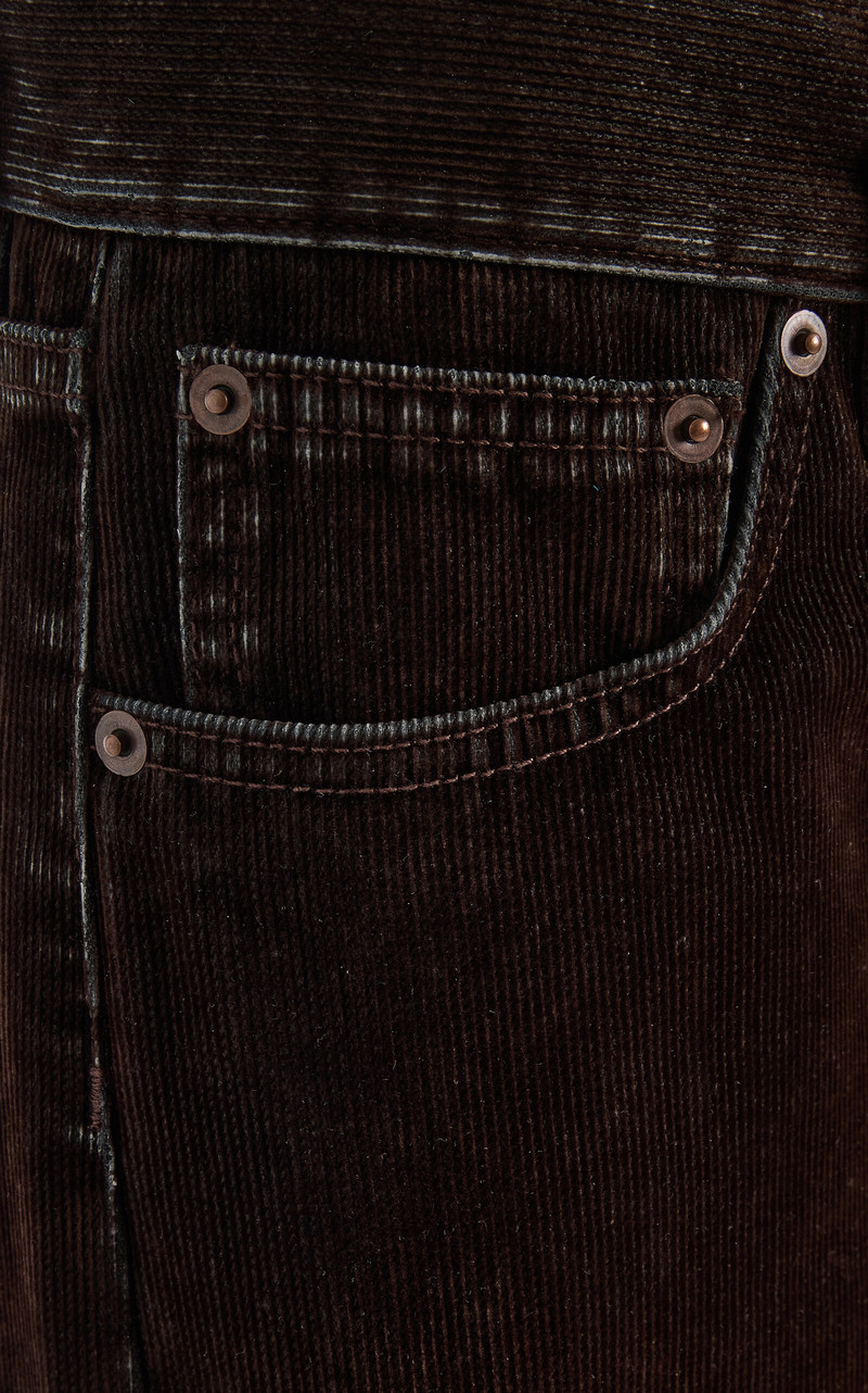 Kyoto Corduroy Low-Rise Flared-Leg Jeans brown 6