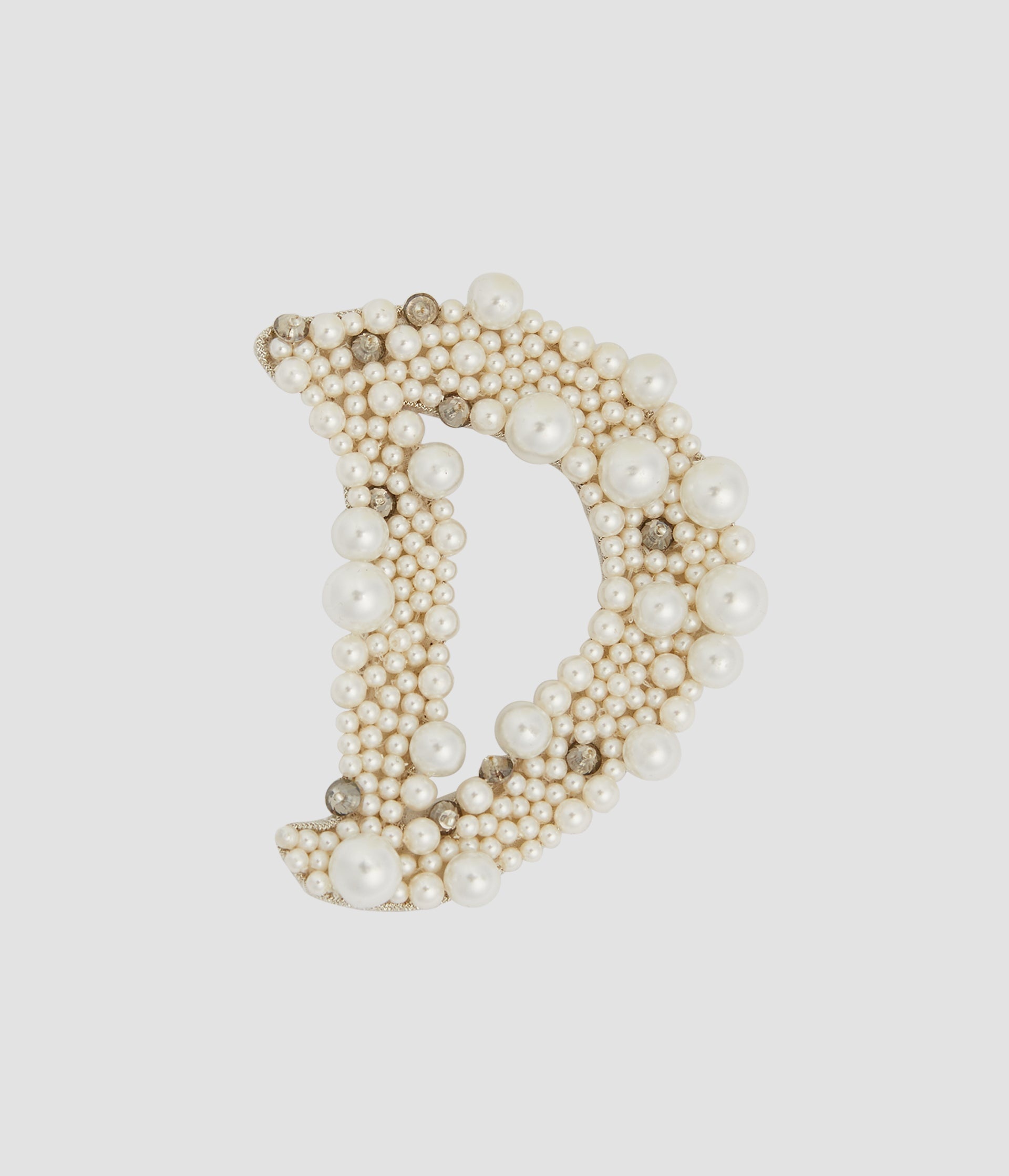 PEARL ALPHABET BROOCH D - 1
