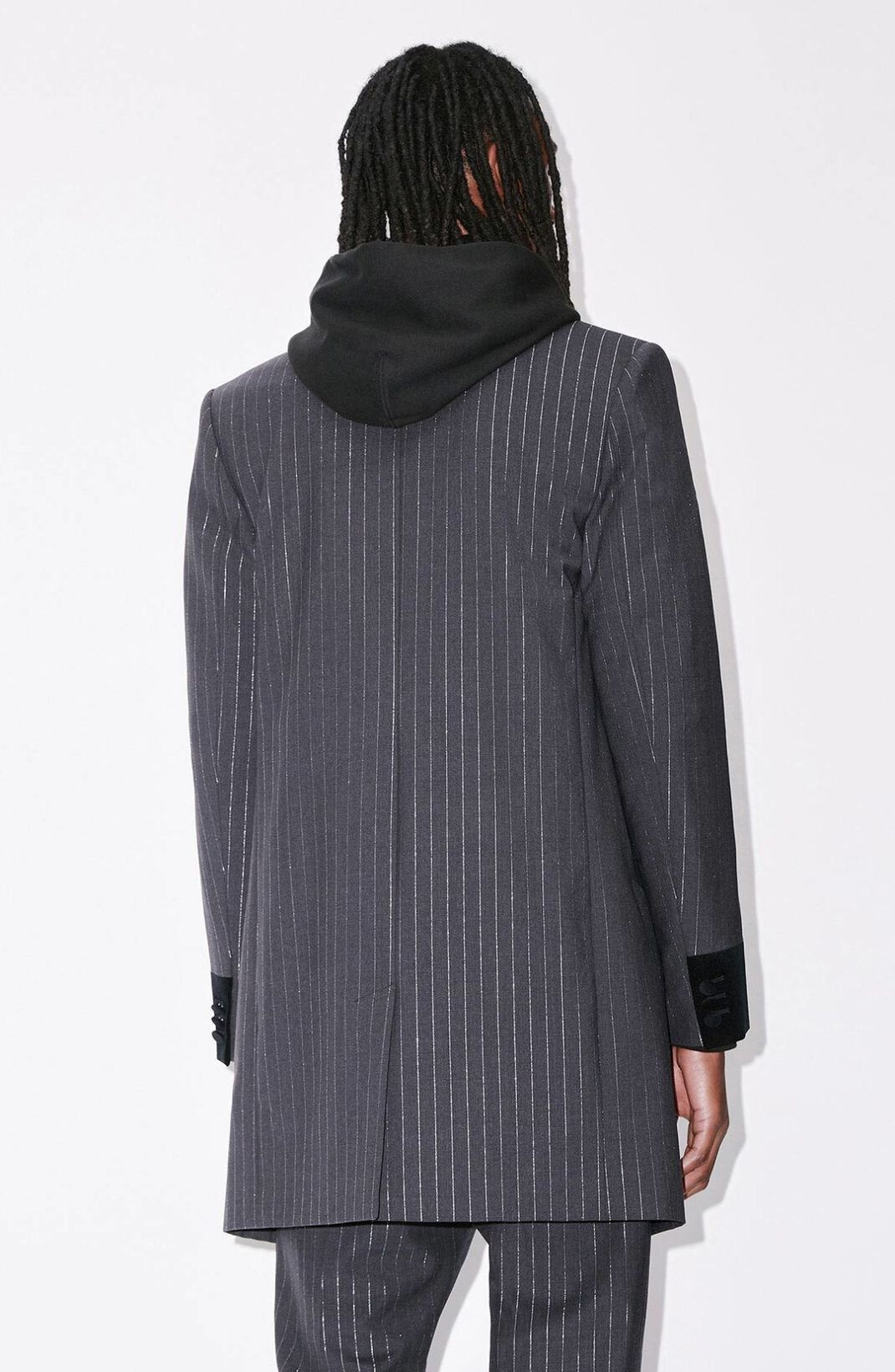 Striped woollen suit jacket - 5