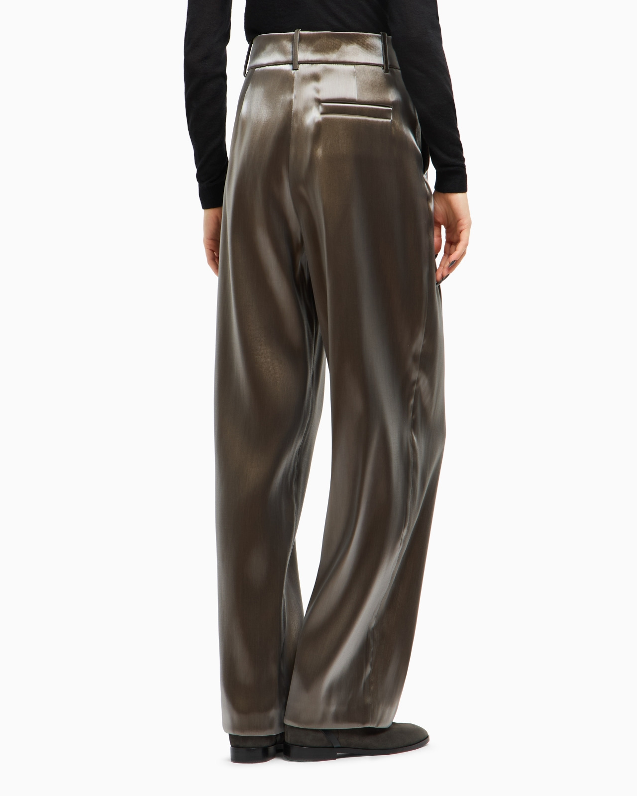 TWO-PLEAT TROUSERS IN LIQUID SILK - 3