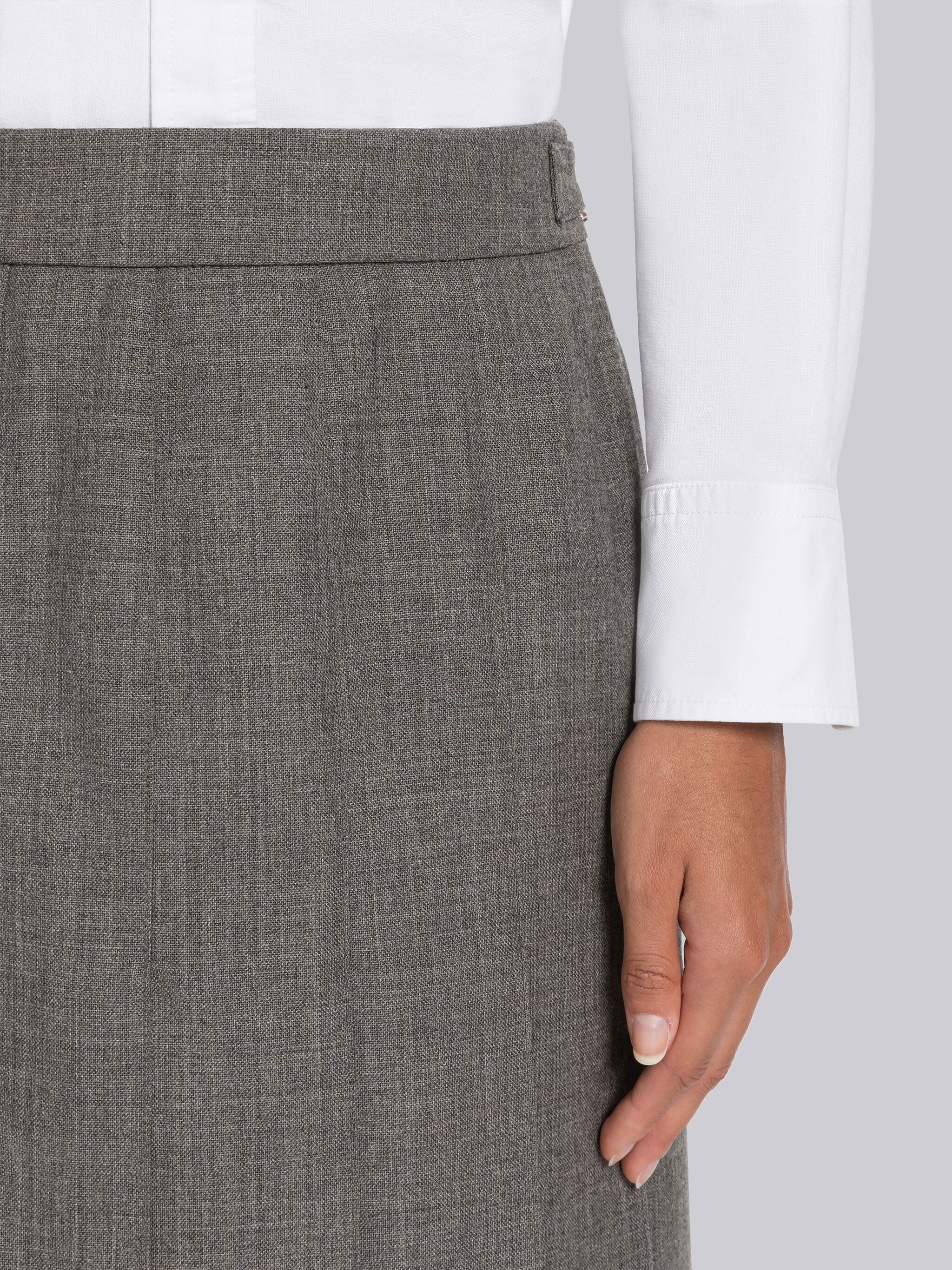 2-Ply Fresco Pleated Straight Skirt - 6