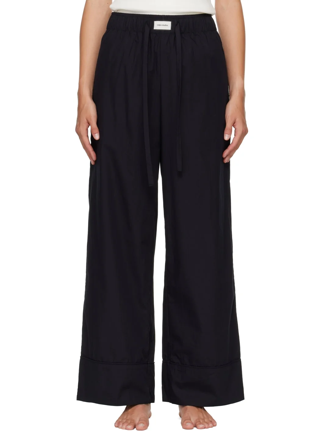 Black Pajama Lounge Pants - 1