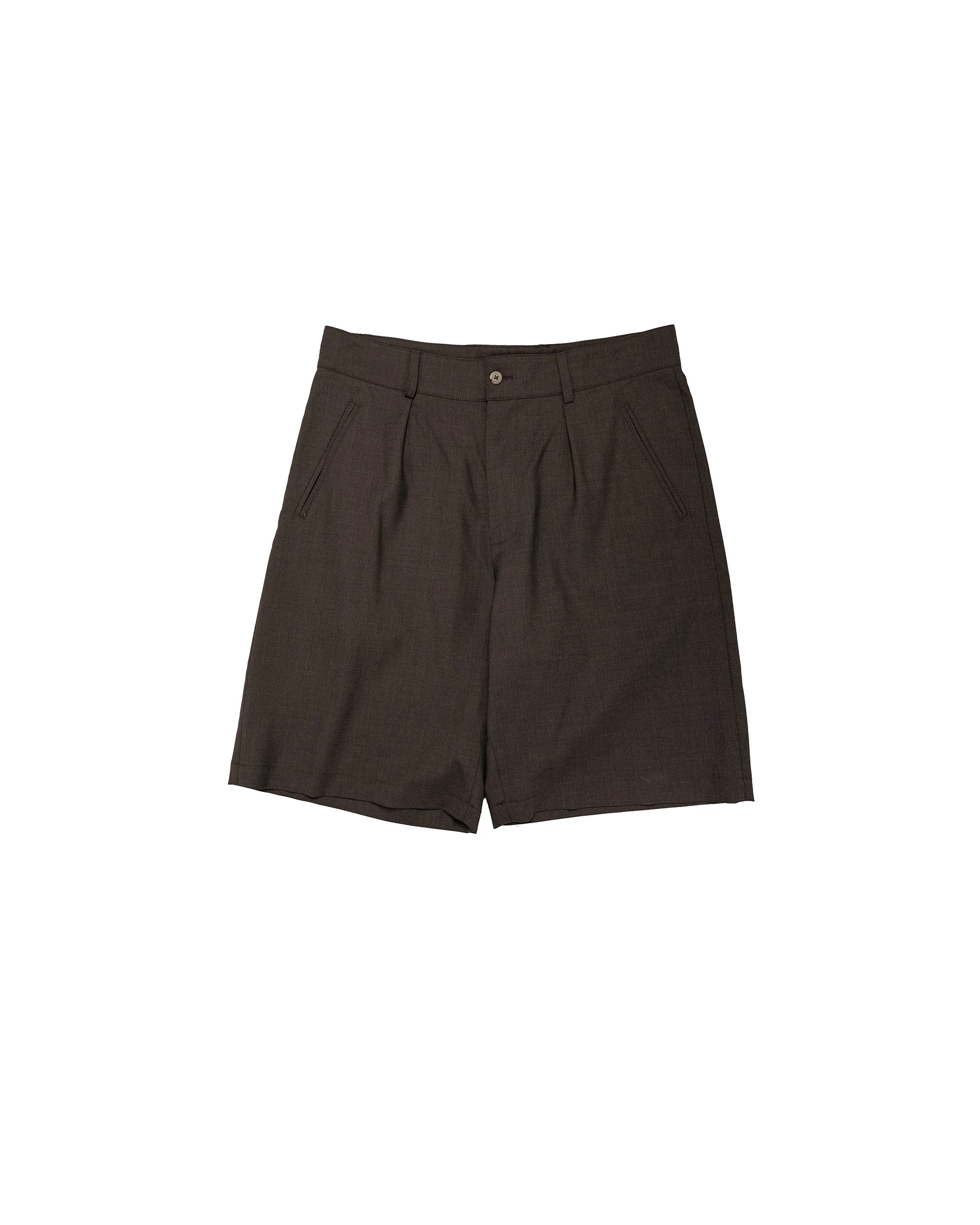 Naturalist Shorts Super 130's Cold Wool Bark Brown - 1