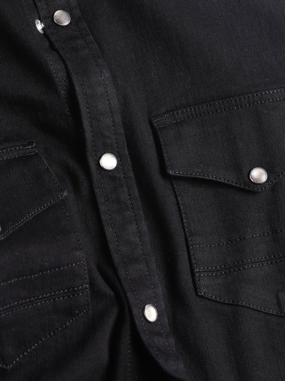 garment-dyed washed denim shirt - 2